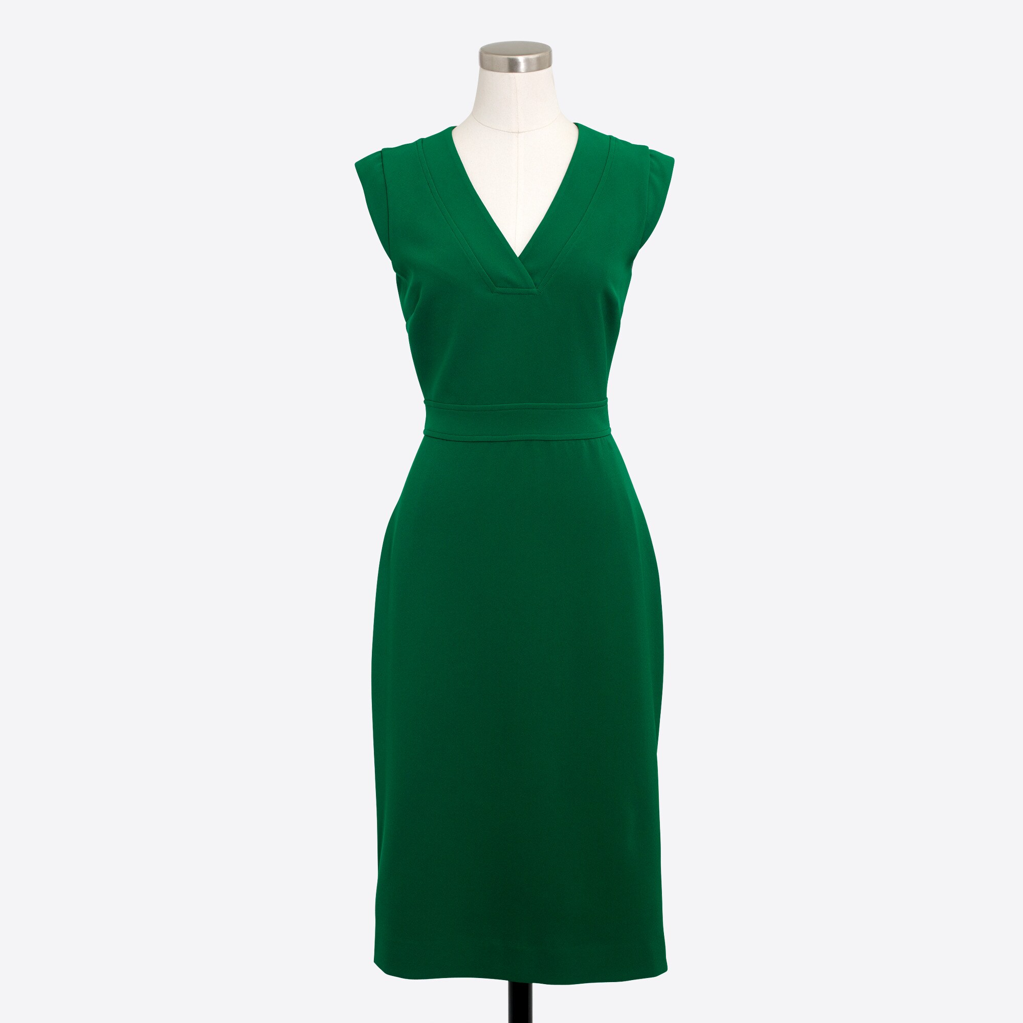 drapey v-neck crepe dress for women