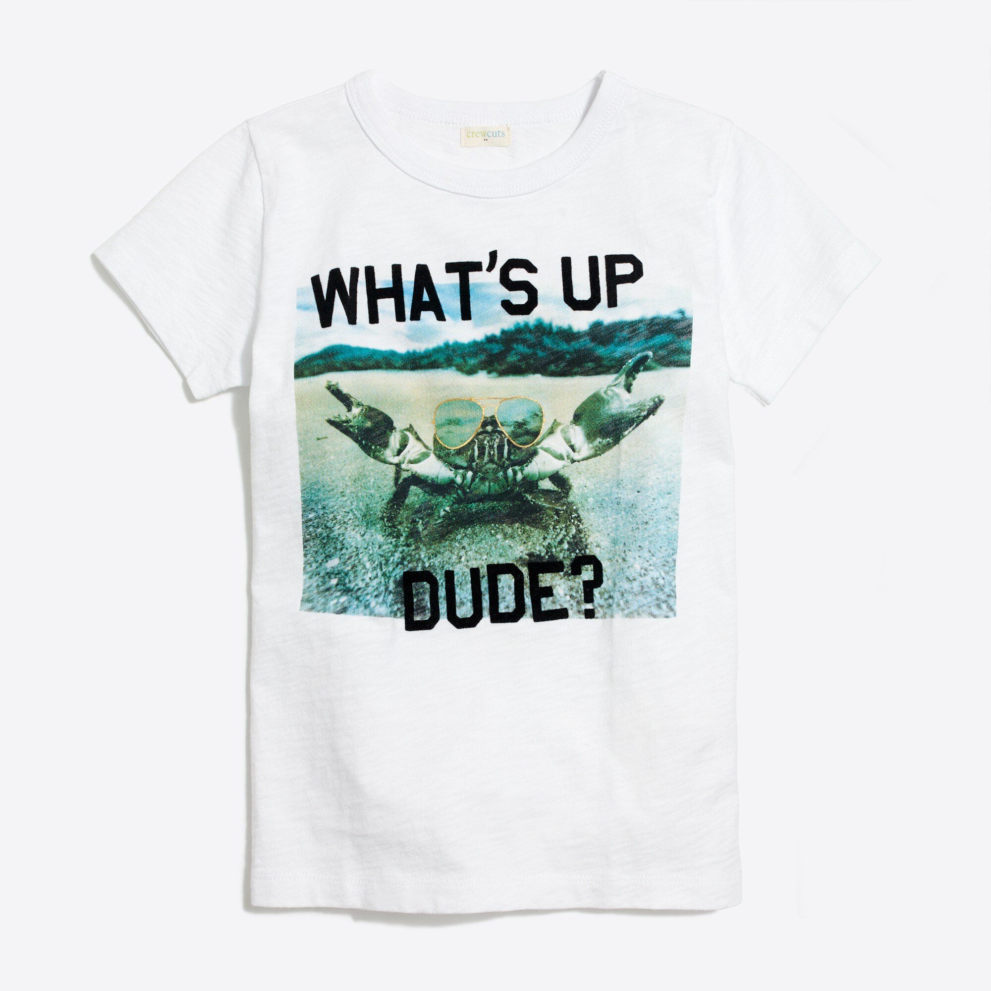 Boys' "what's up" crab graphic tee