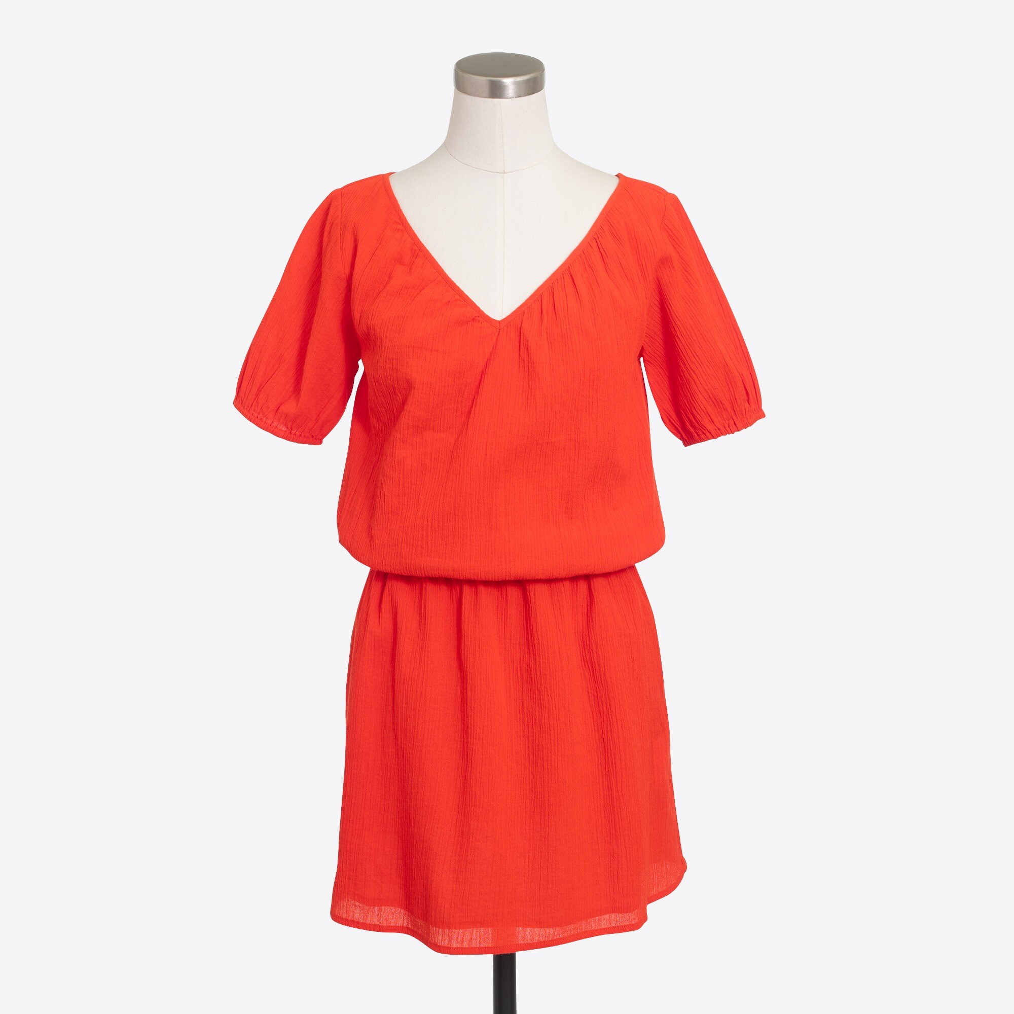 cap-sleeve gauze dress for women