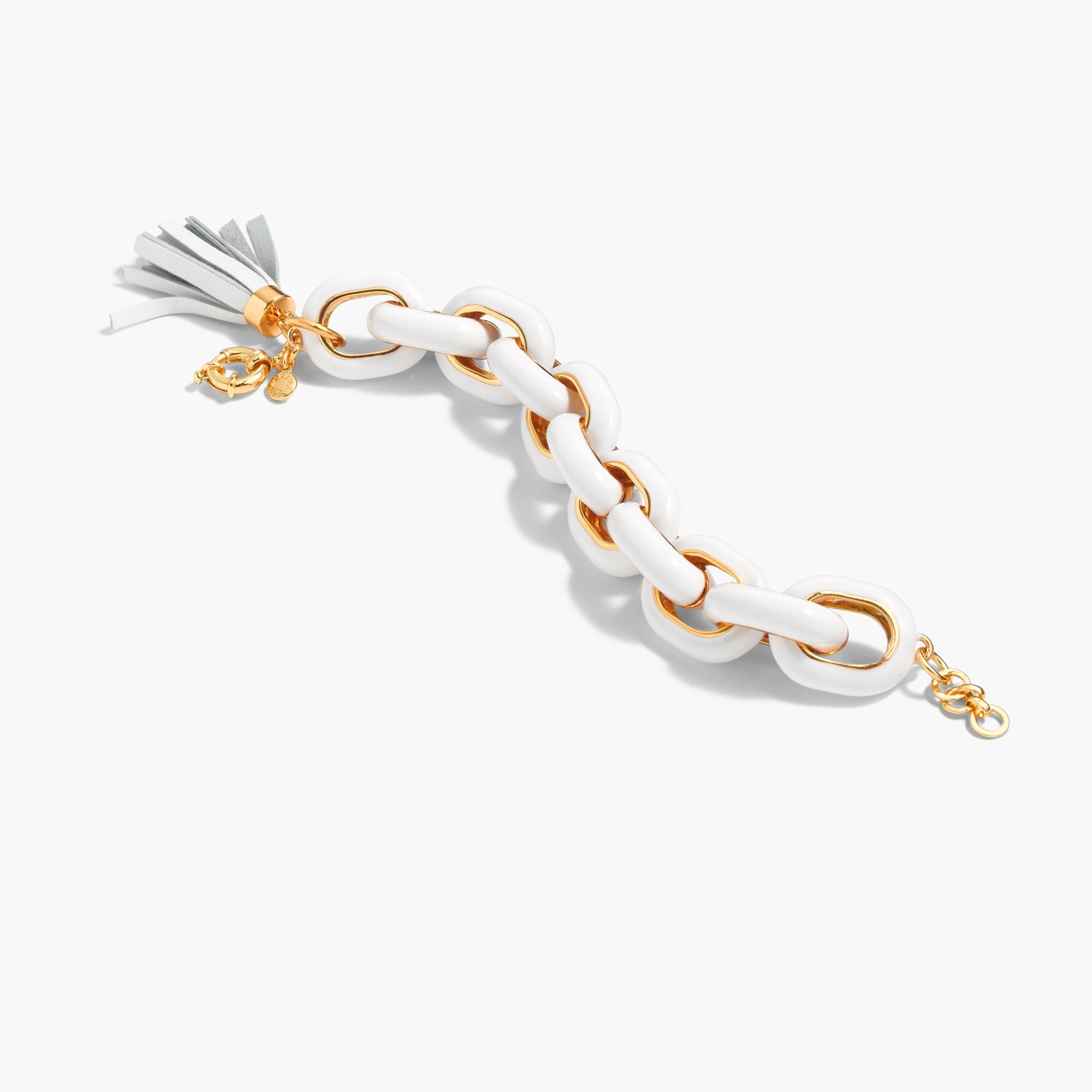 Enamel chain tassel bracelet