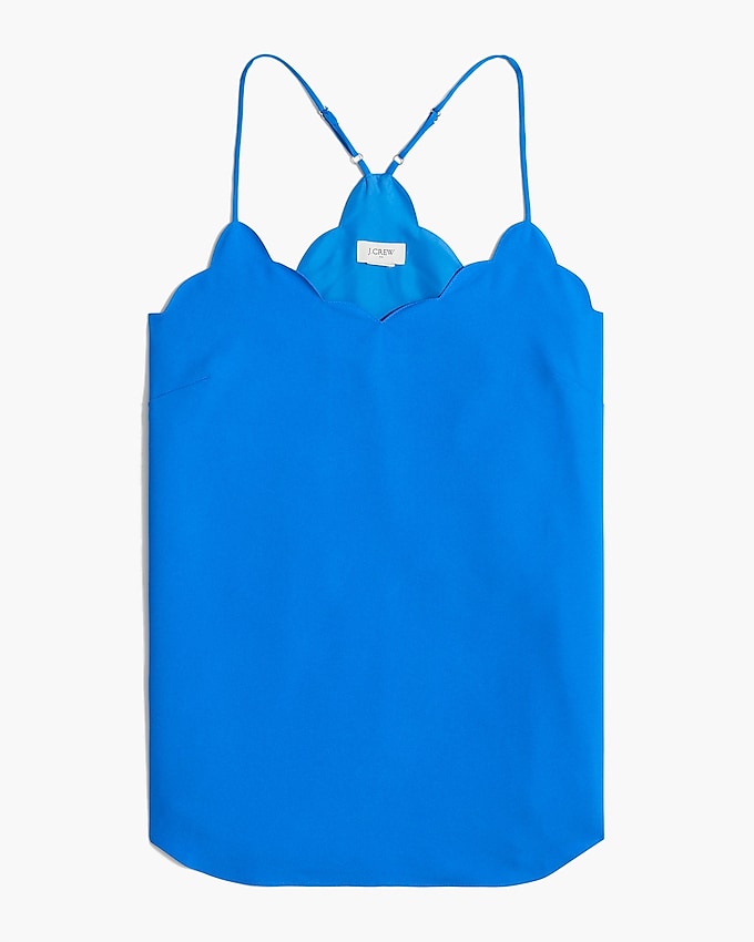 factory: scalloped cami top for women, right side, view zoomed