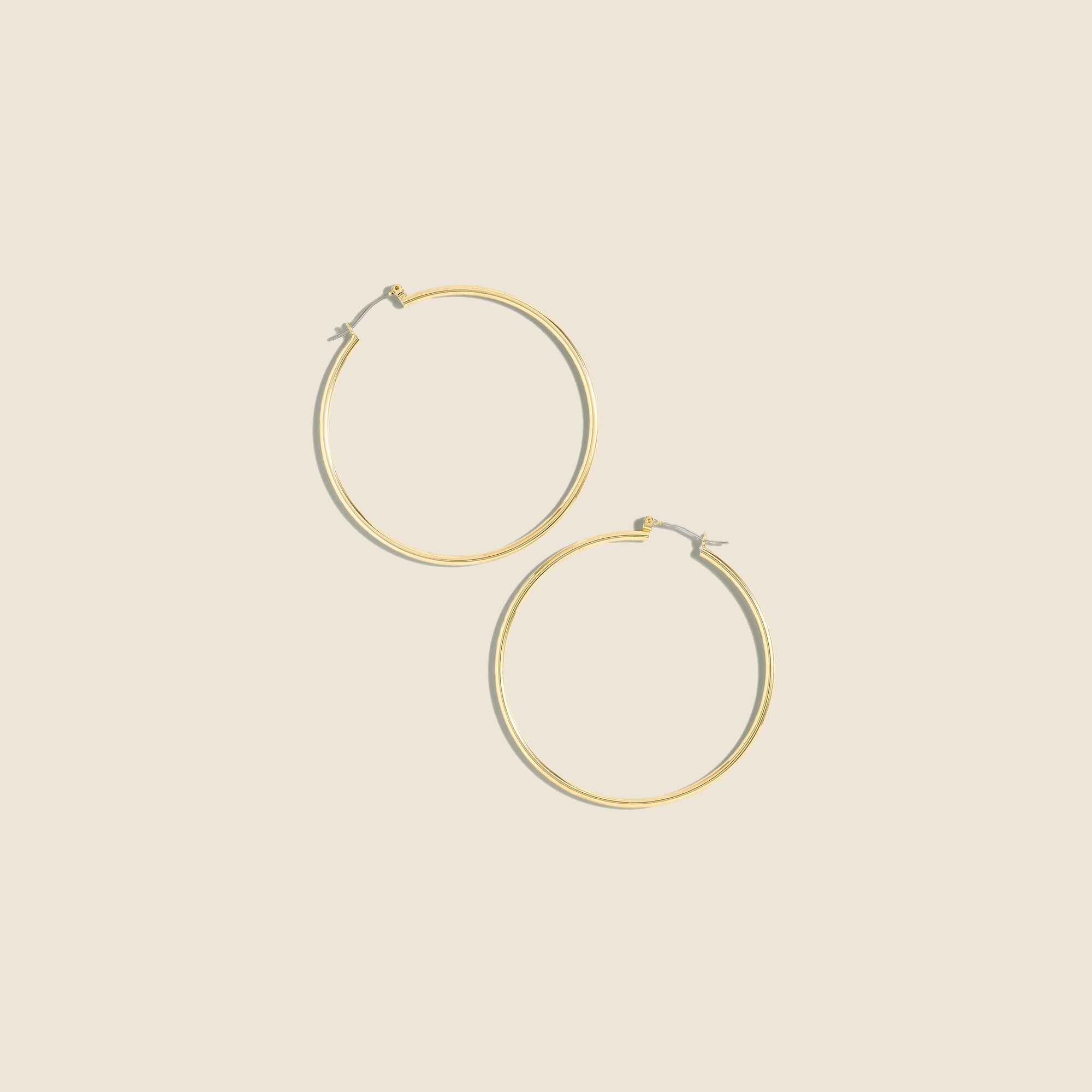 Antique-gold hoop earrings