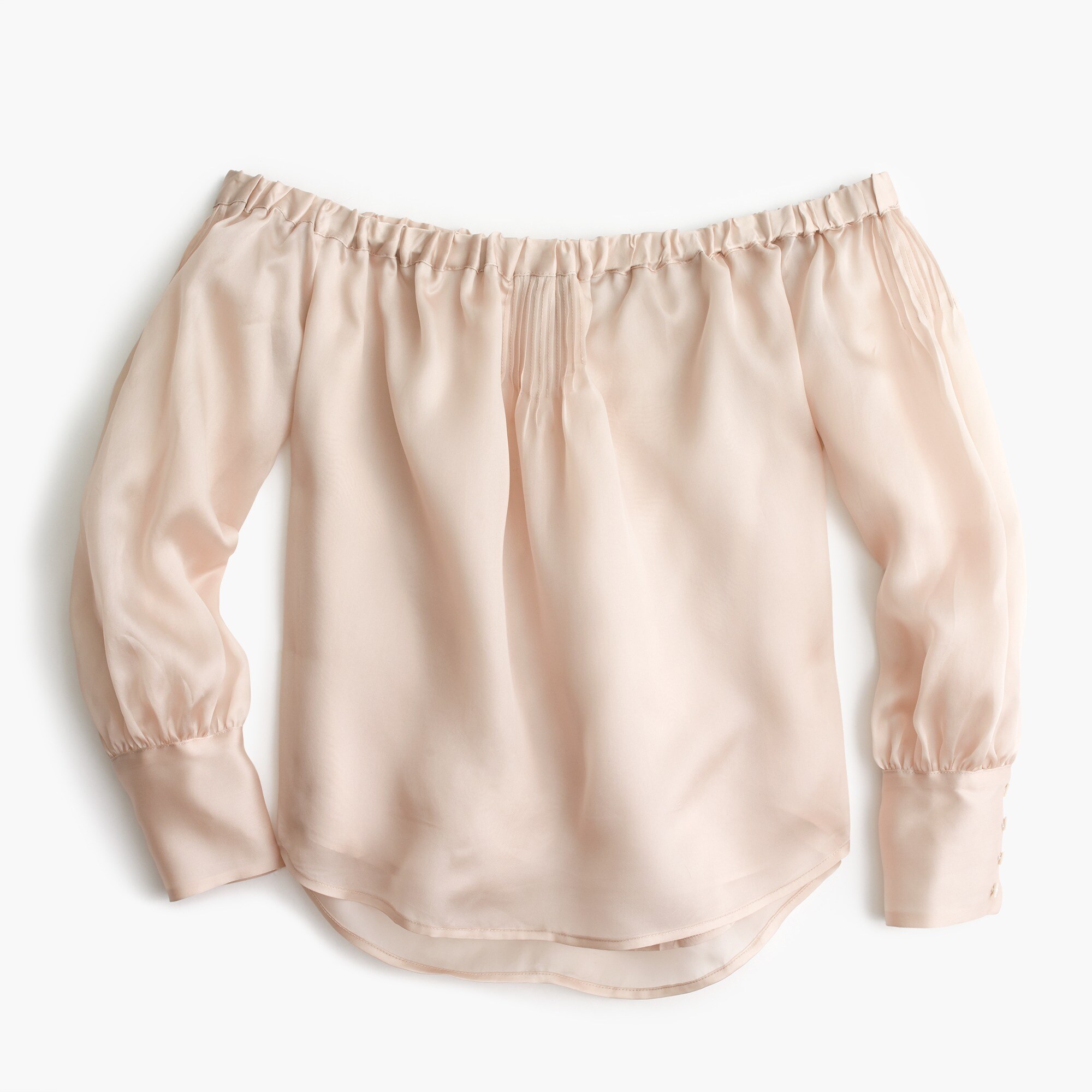 Collection silk organza off-the-shoulder top