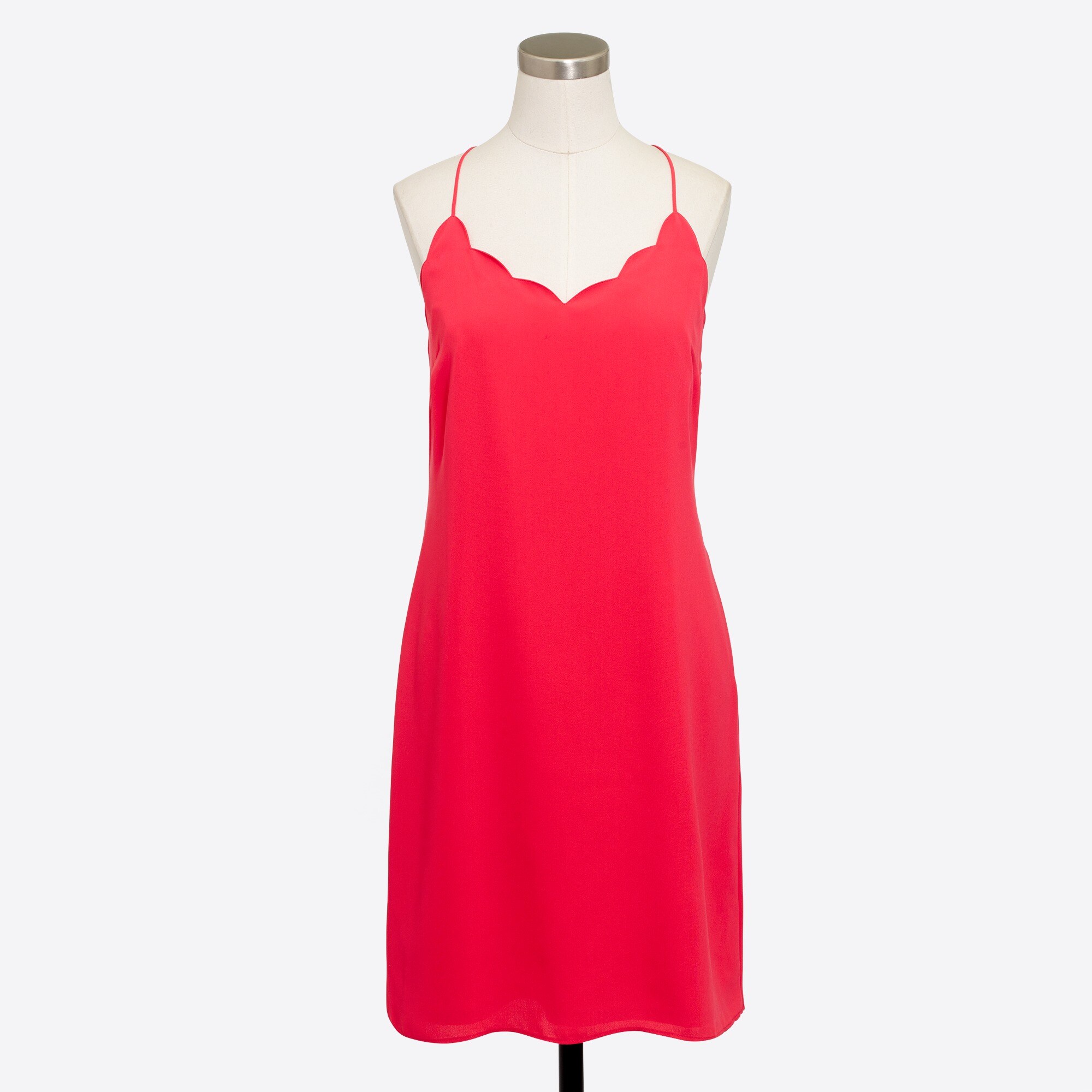 scalloped tank dress for women
