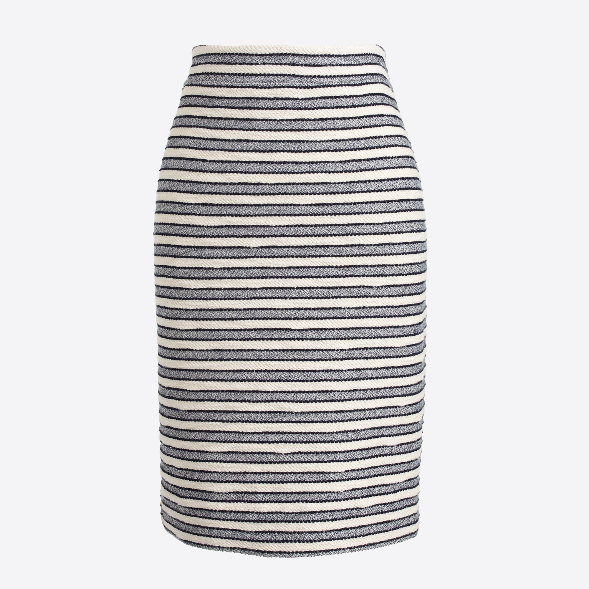 striped terry pencil skirt for women