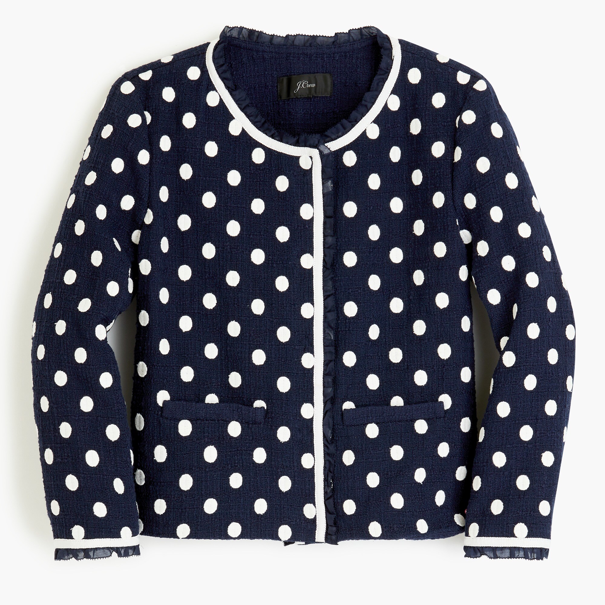 J.Crew Jacket In Polka dot Textured Tweed For Women