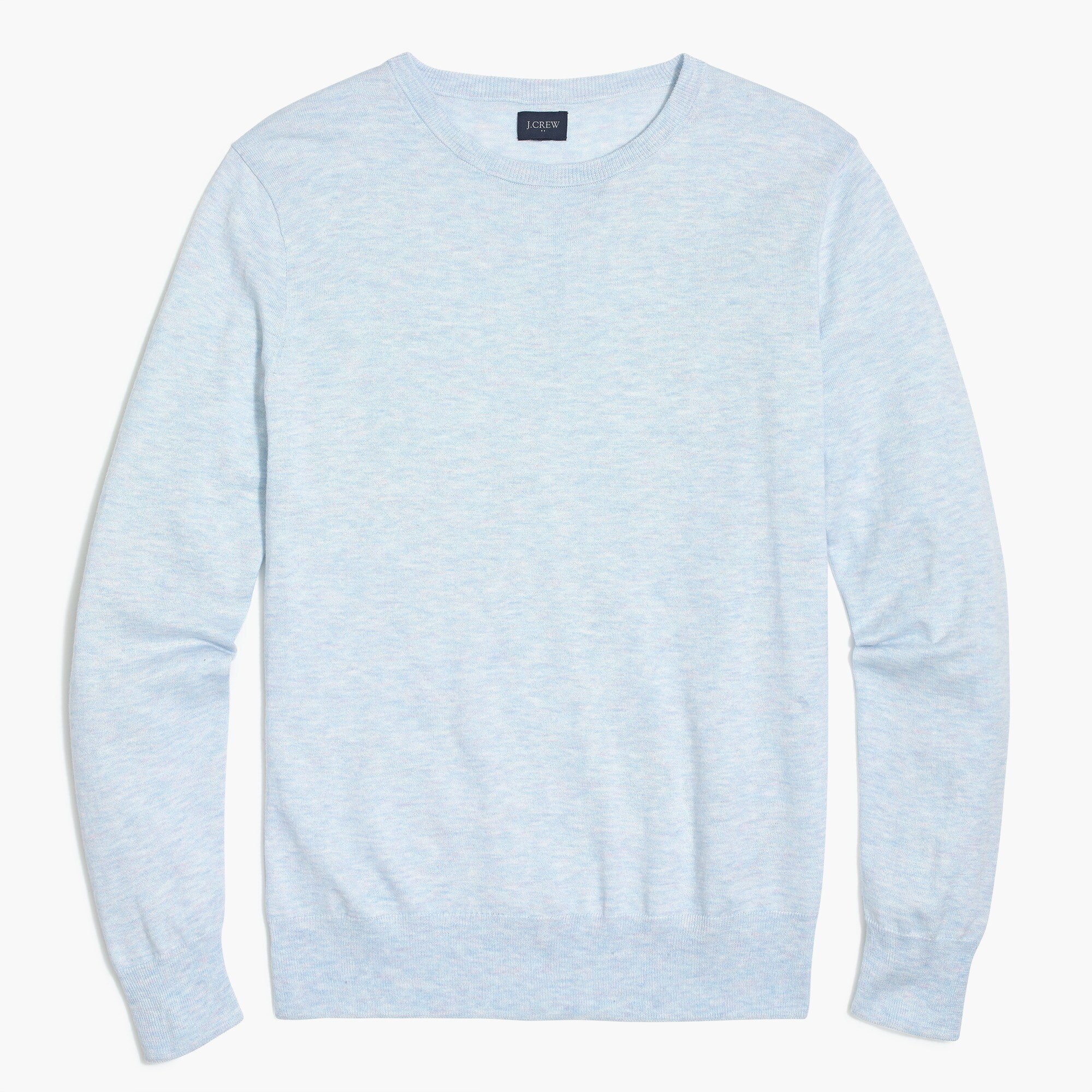 cotton-linen crewneck sweater for men