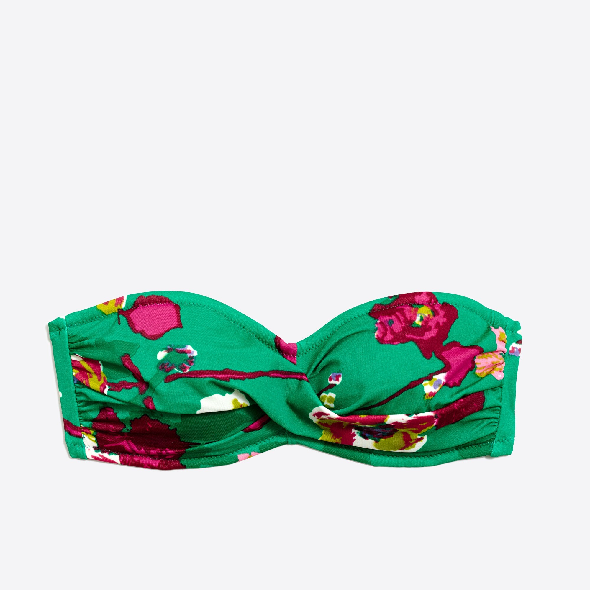 Floral bandeau bikini top