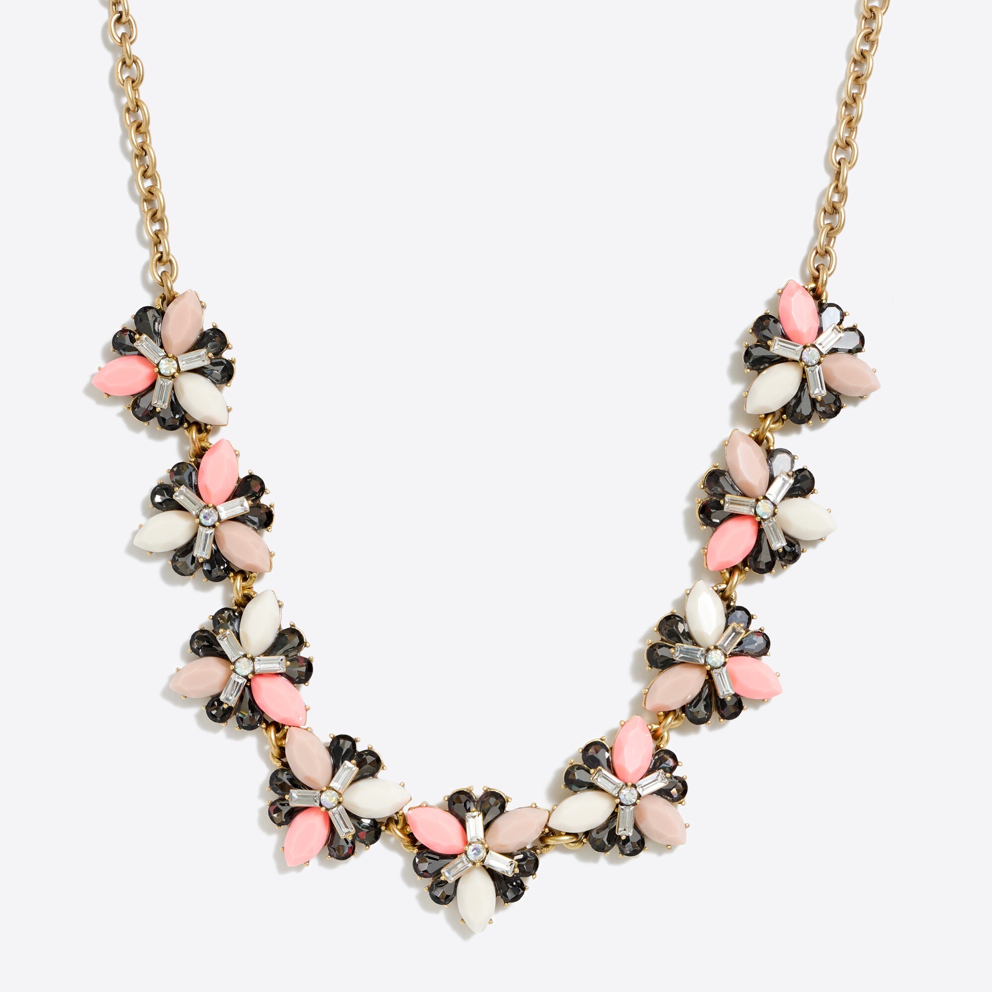 Gemstone lilypad necklace