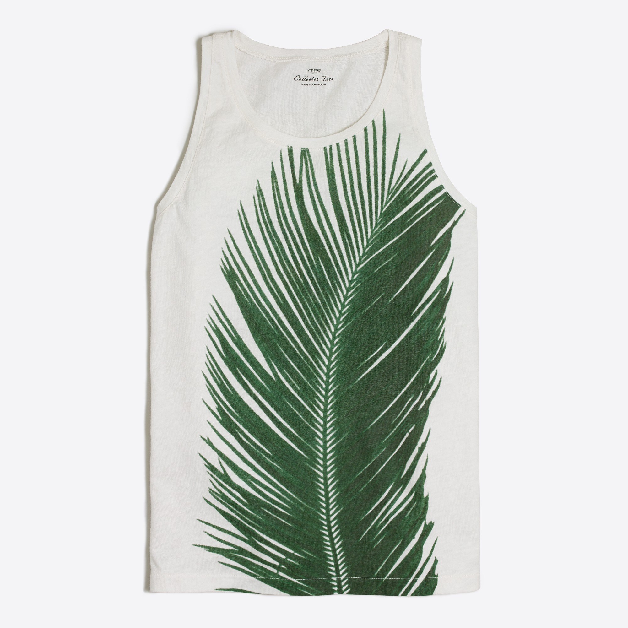 Palm leaf collector tank top