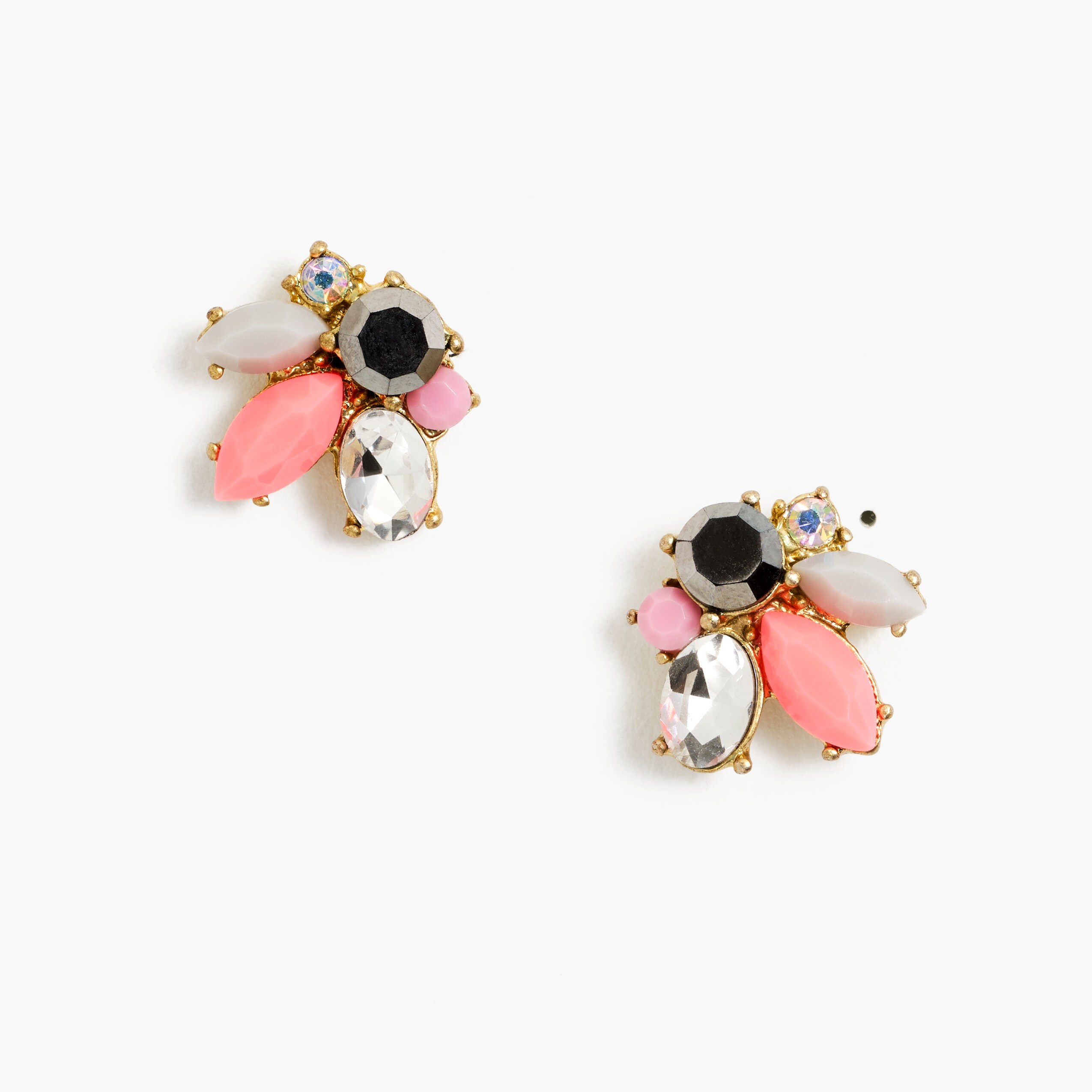 Neon cluster earrings