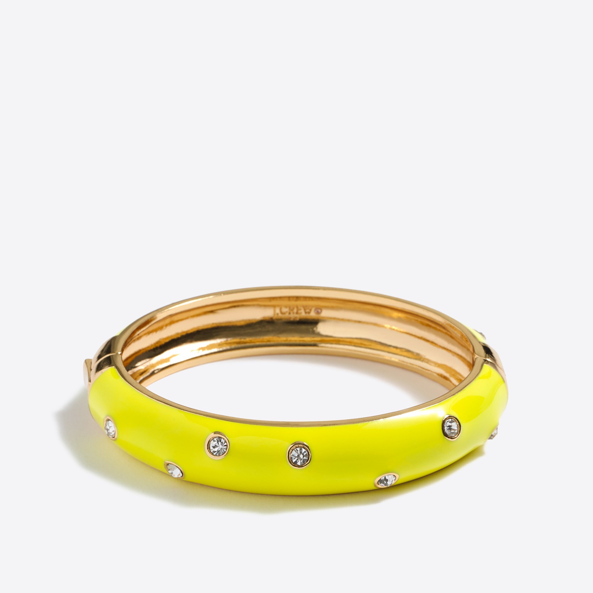 Spotted enamel bangle bracelet