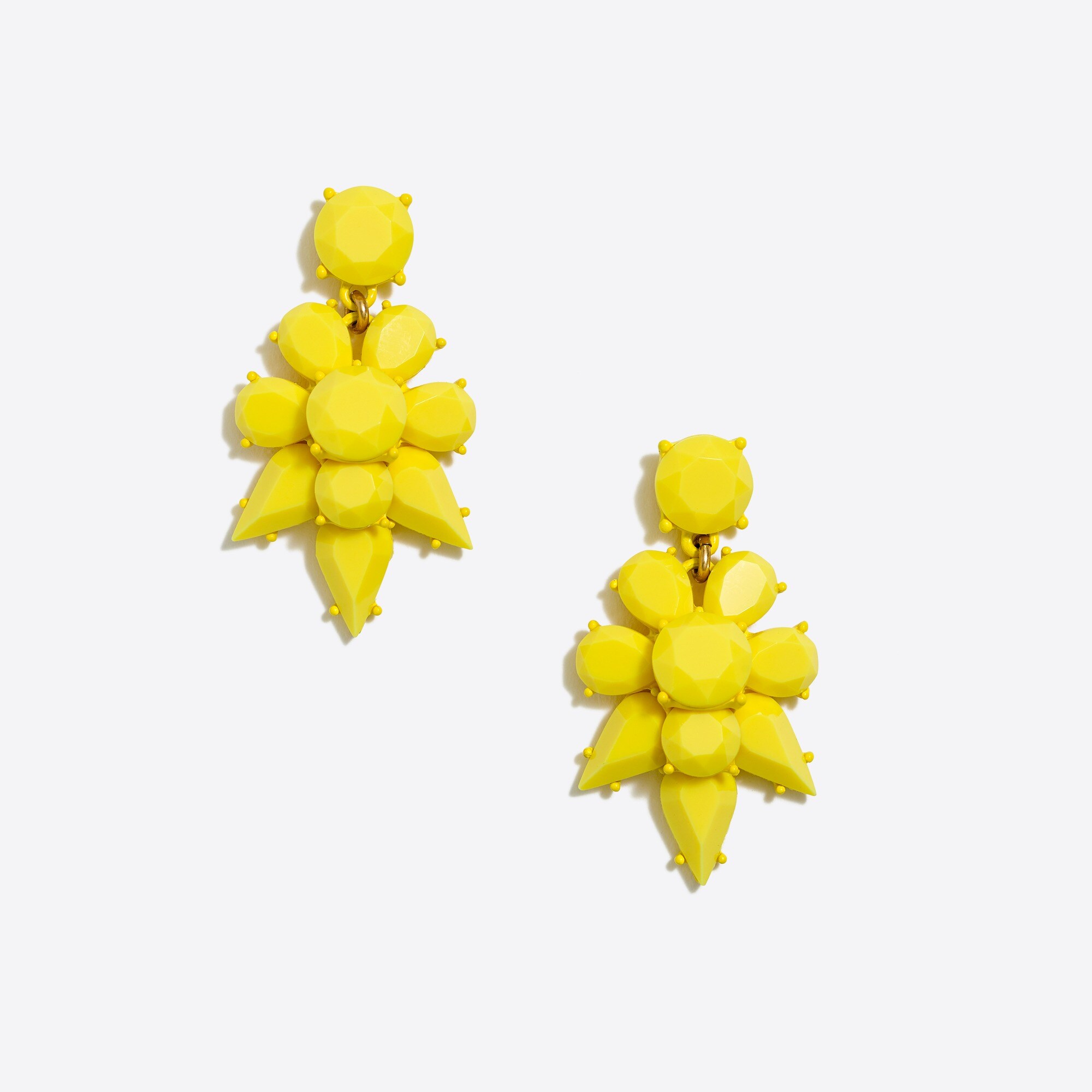 Opaque statement dangle earrings
