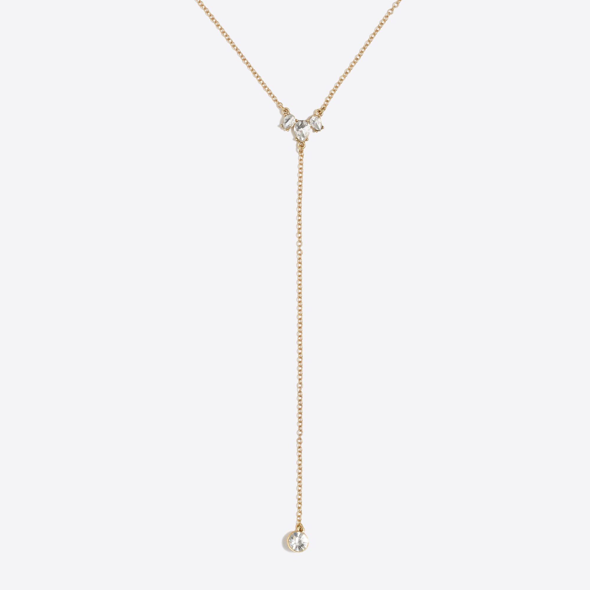 Crystal drop Y-necklace