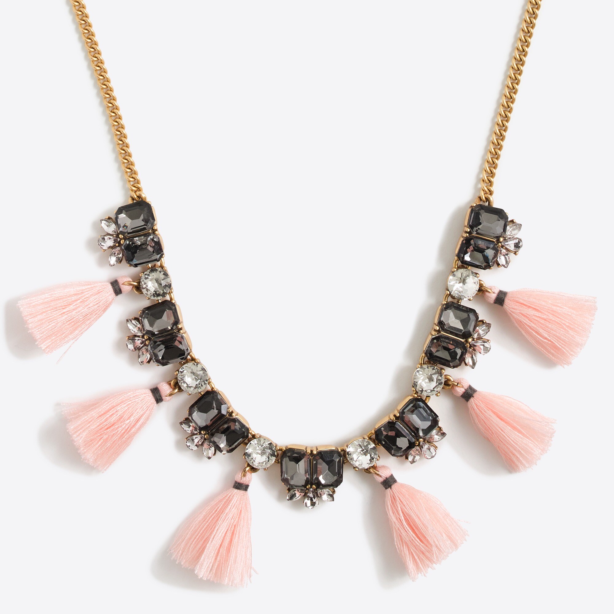 Gemstone tassel necklace