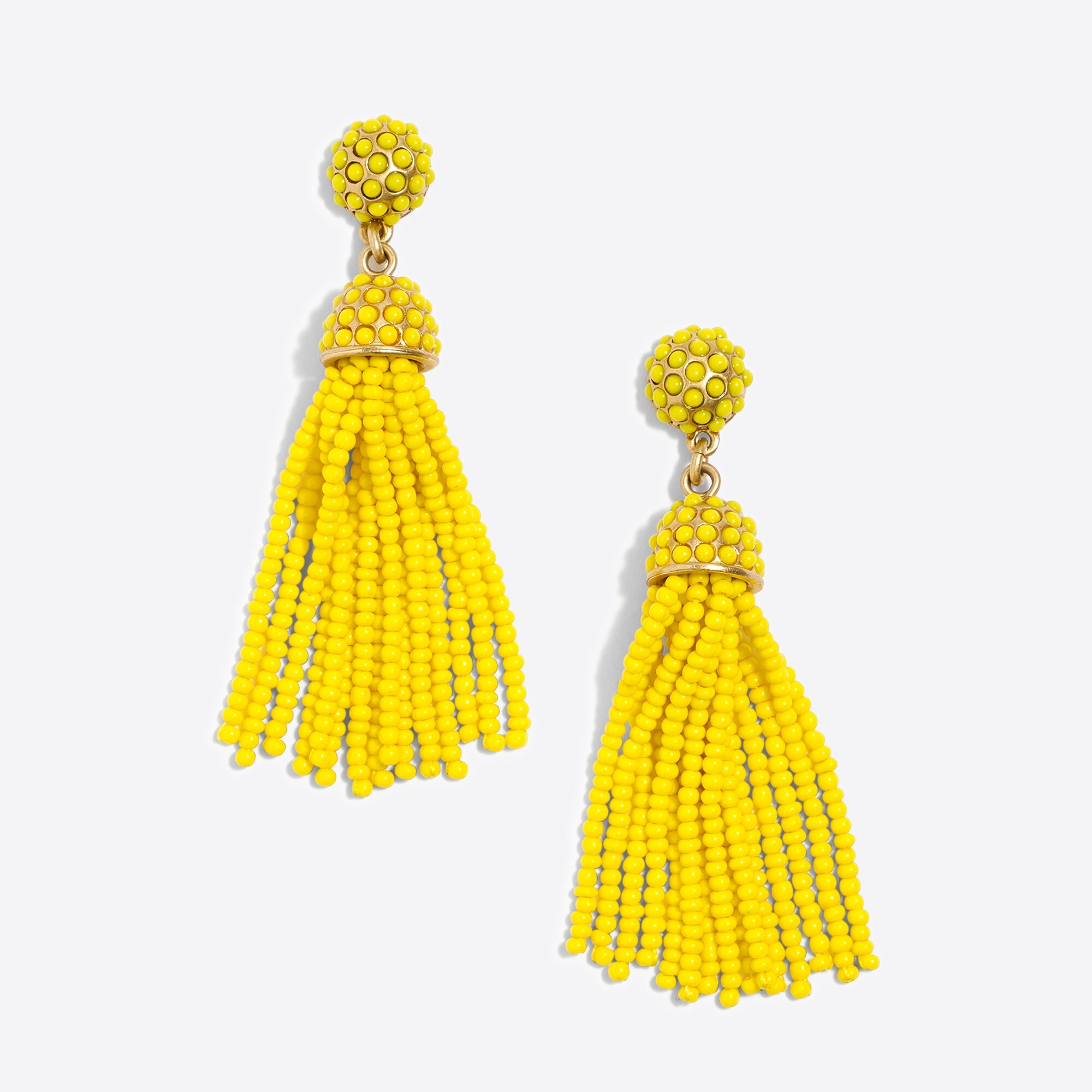 Dot drop tassel earrings