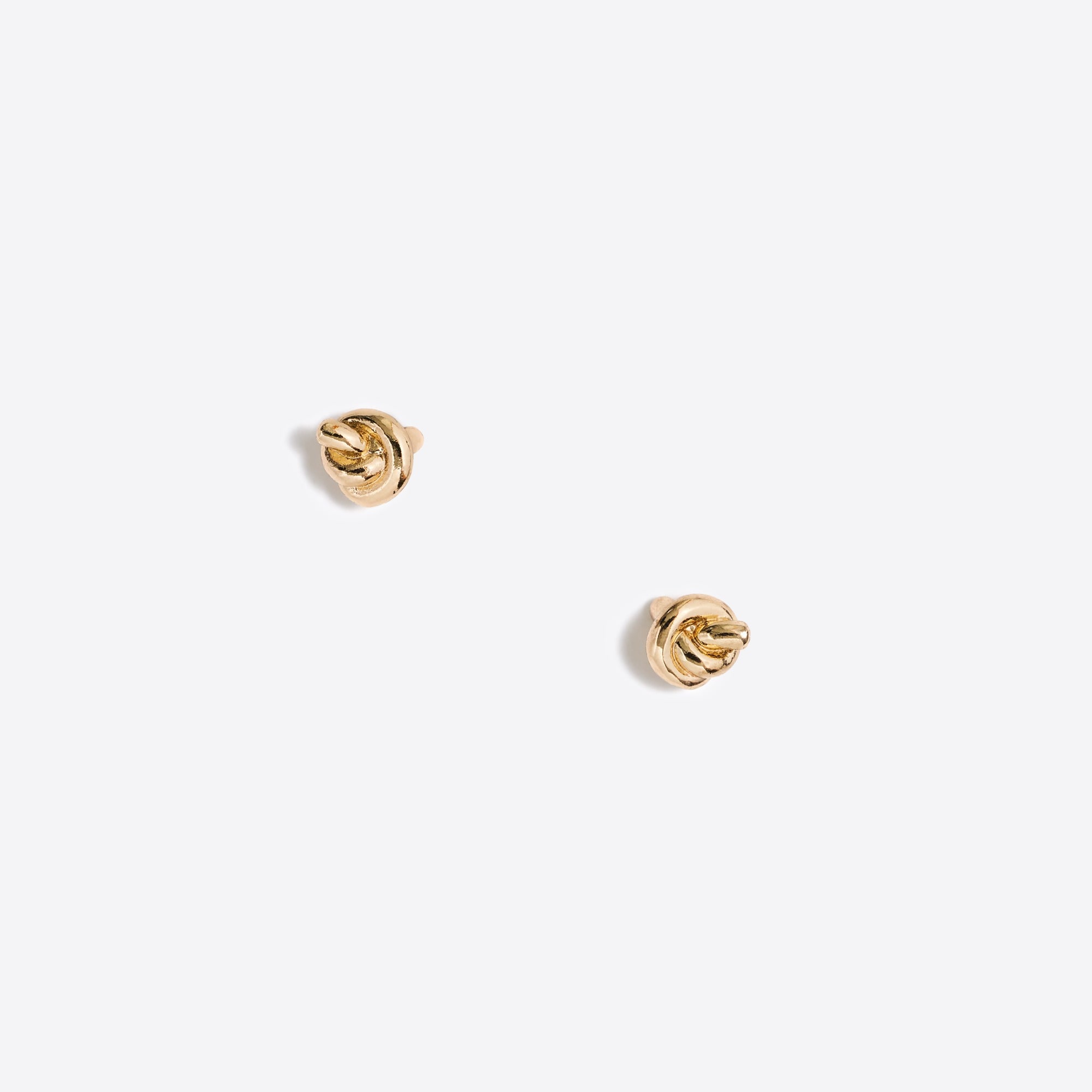 Golden knot stud earrings