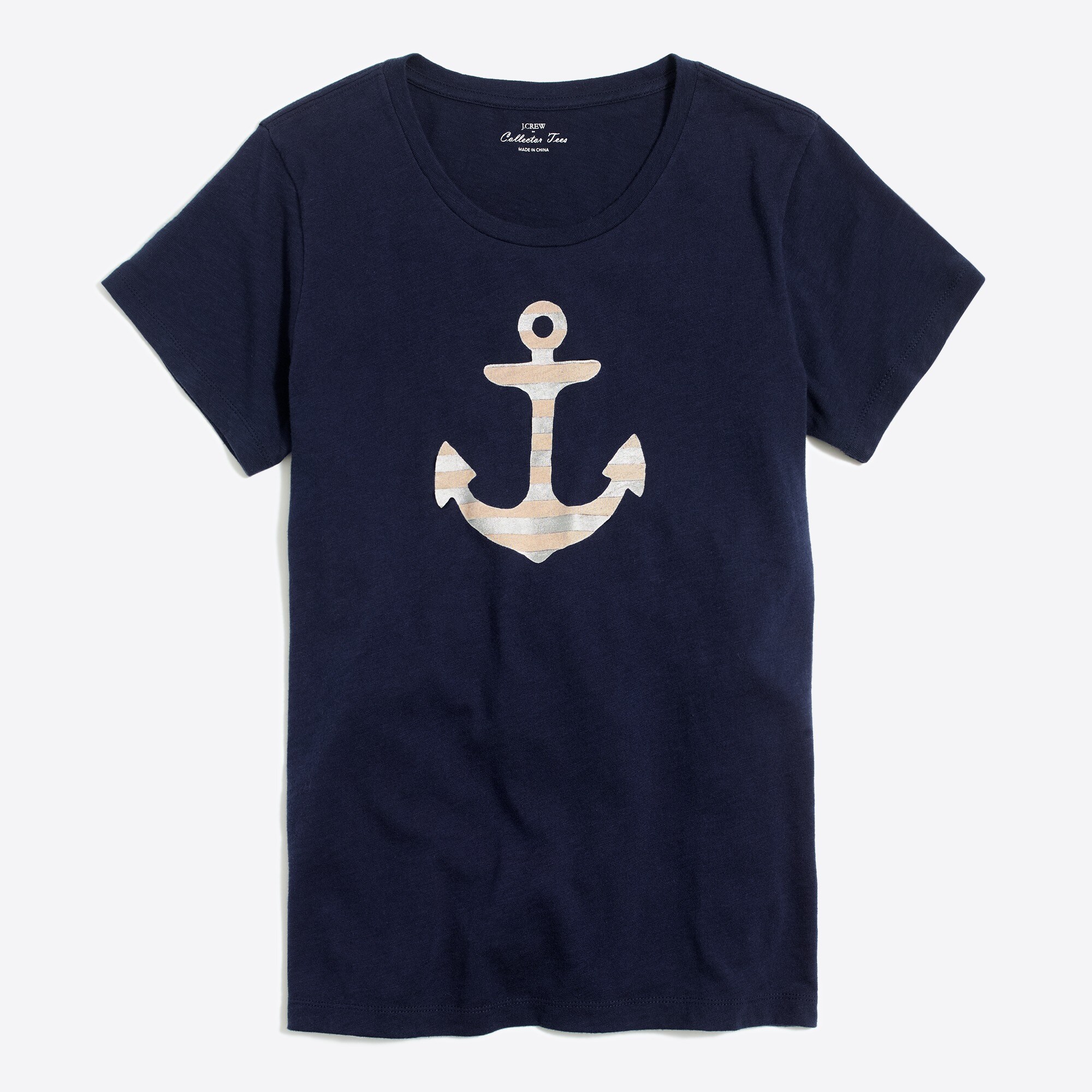 striped anchor collector tee for women