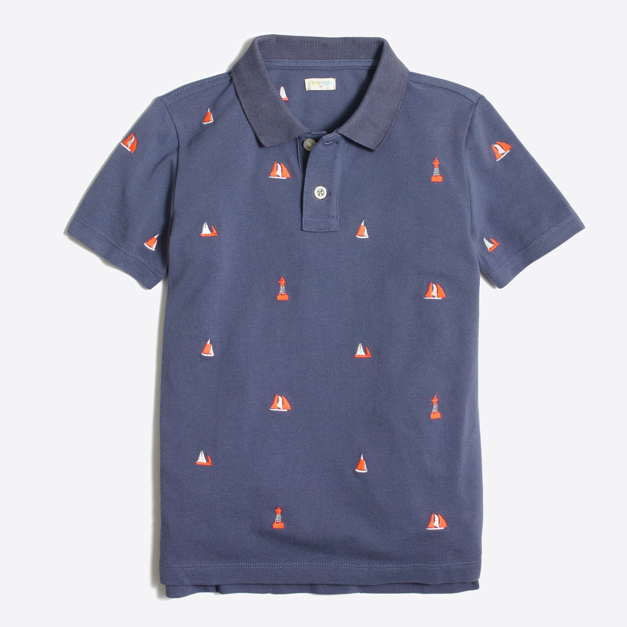 Boys' allover critter piqué polo shirt