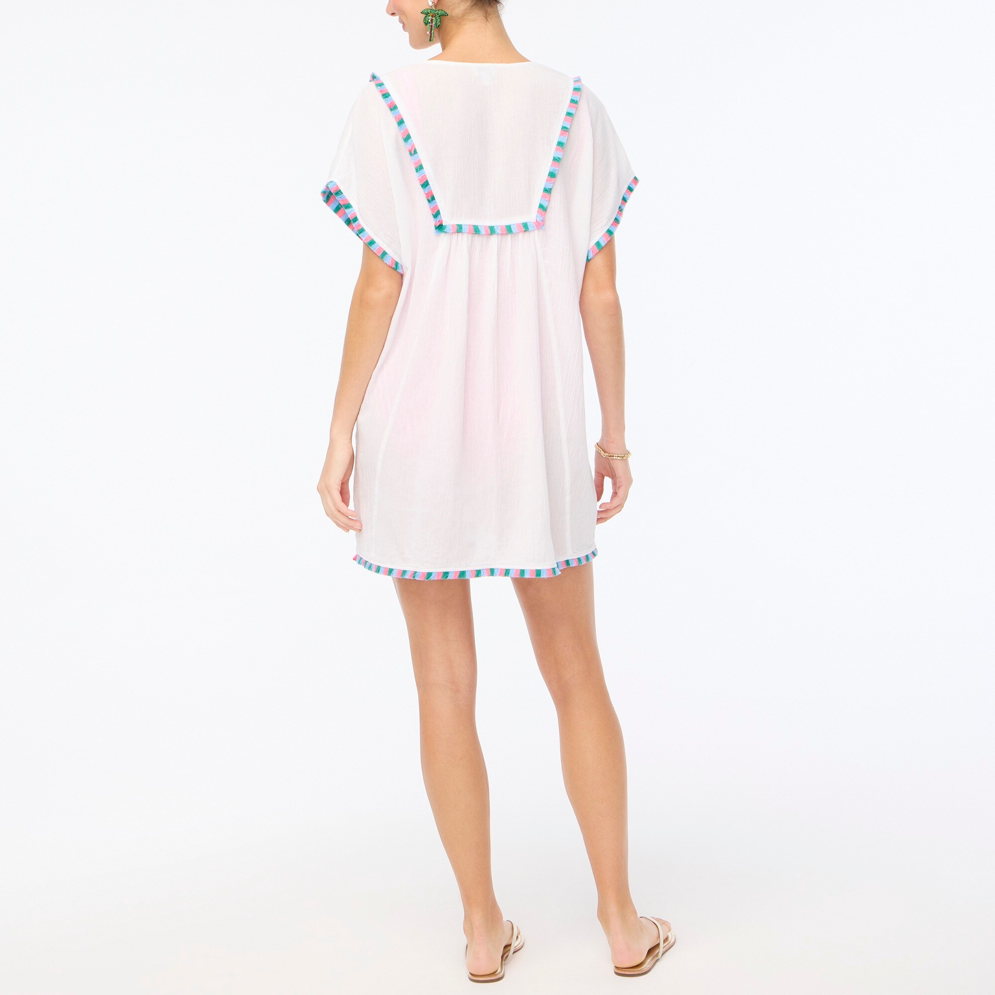 Fringe tunic cover-up