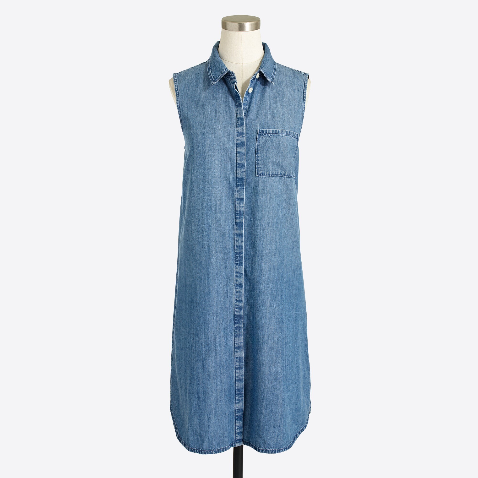 Sleeveless Denim Dress For Women