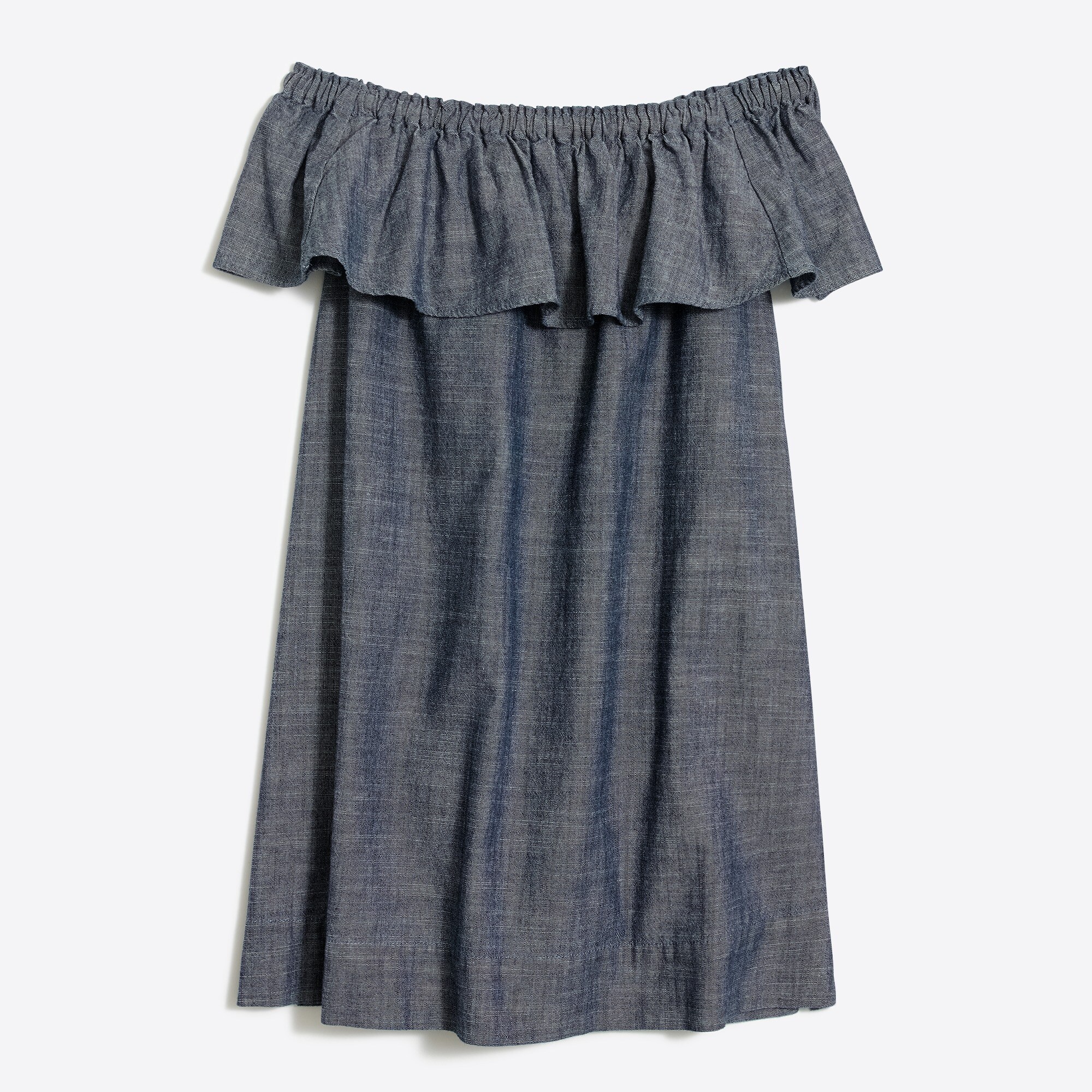 girls' chambray two-way ruffle dress for girls