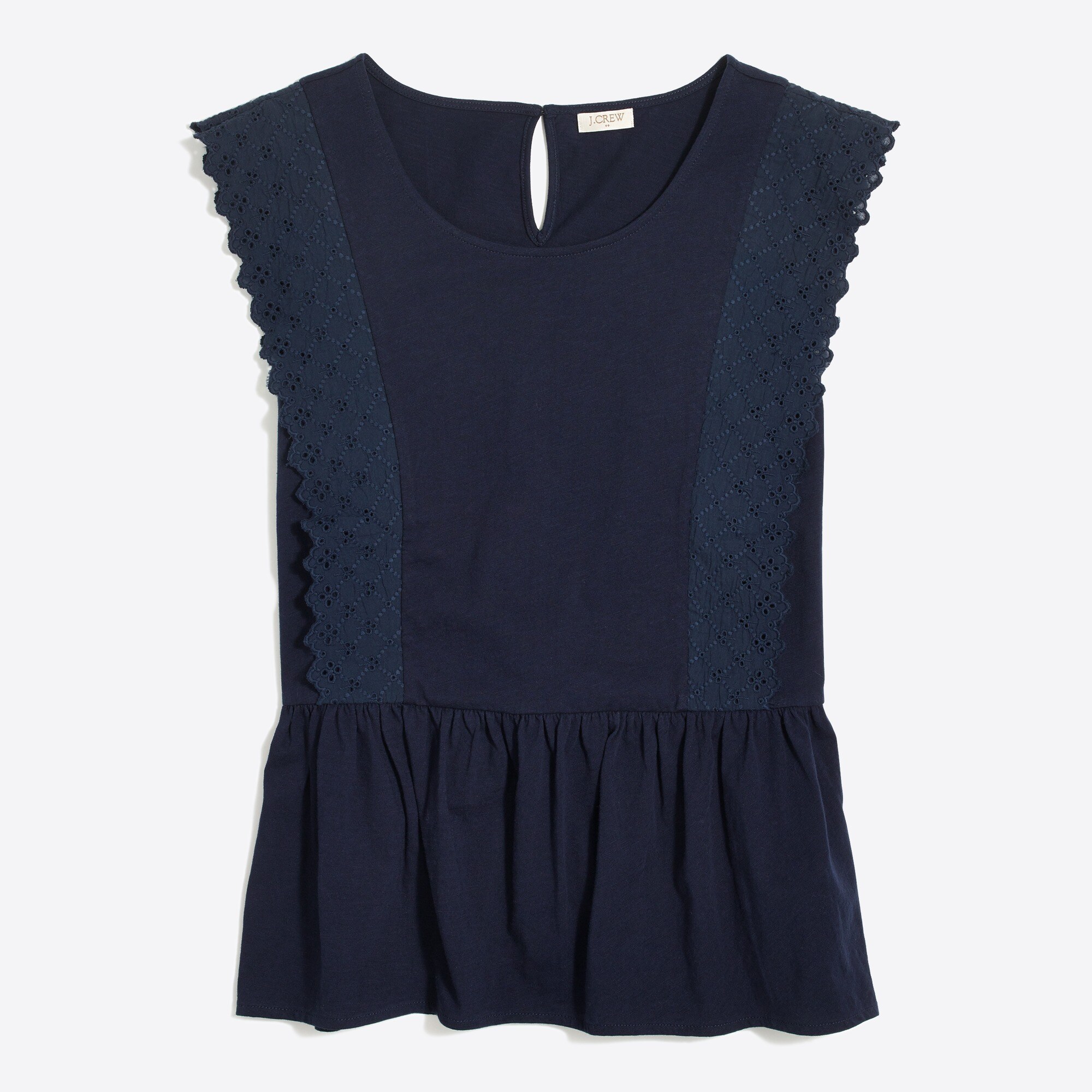 Ruffle-sleeve tank top