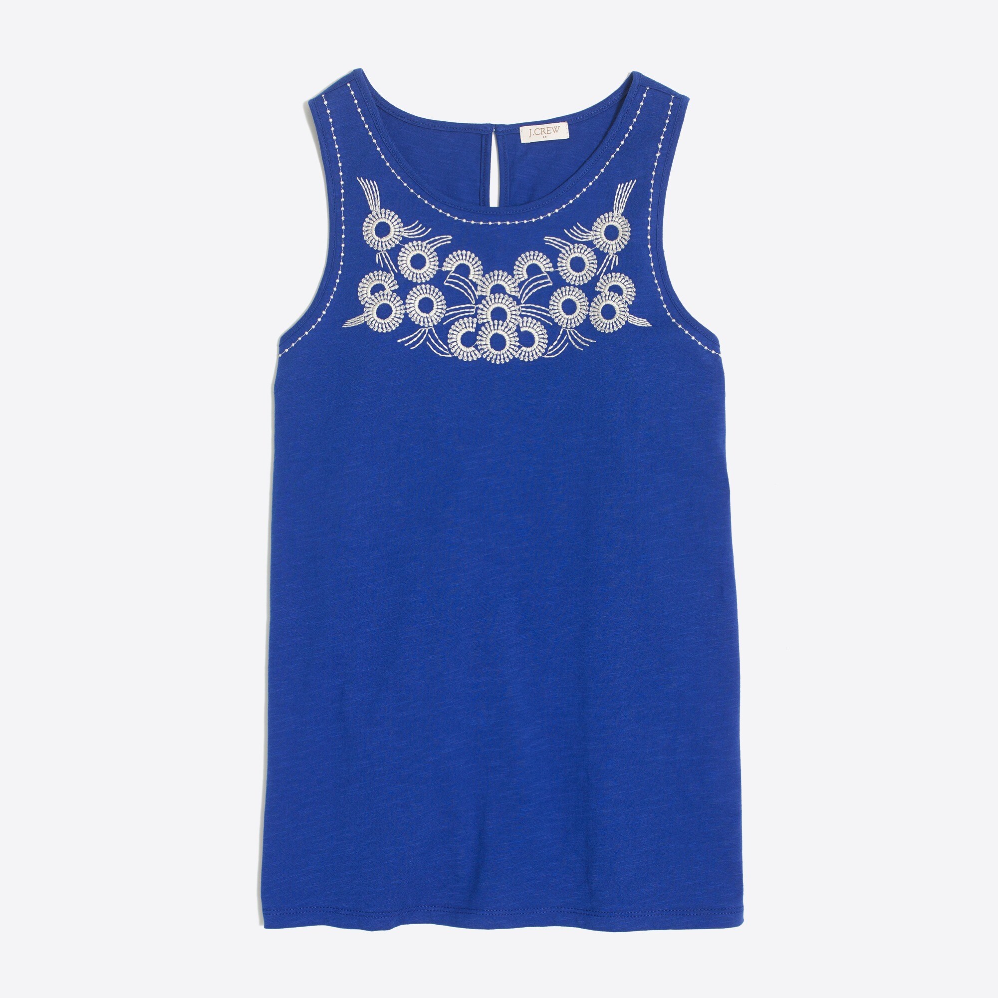 Embroidered sunflower tank top