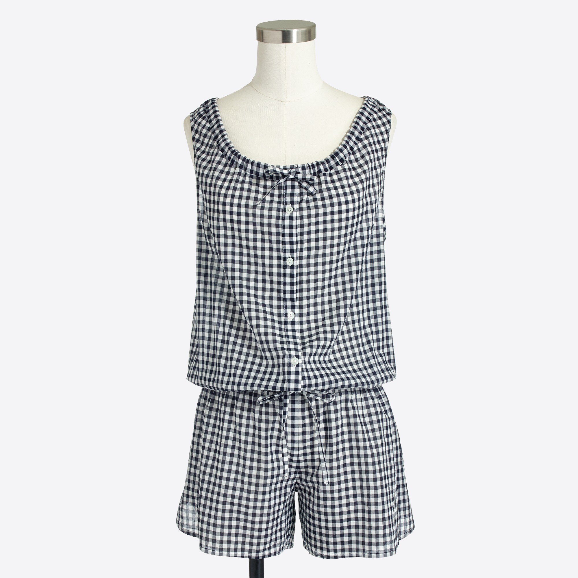 gingham romper for women