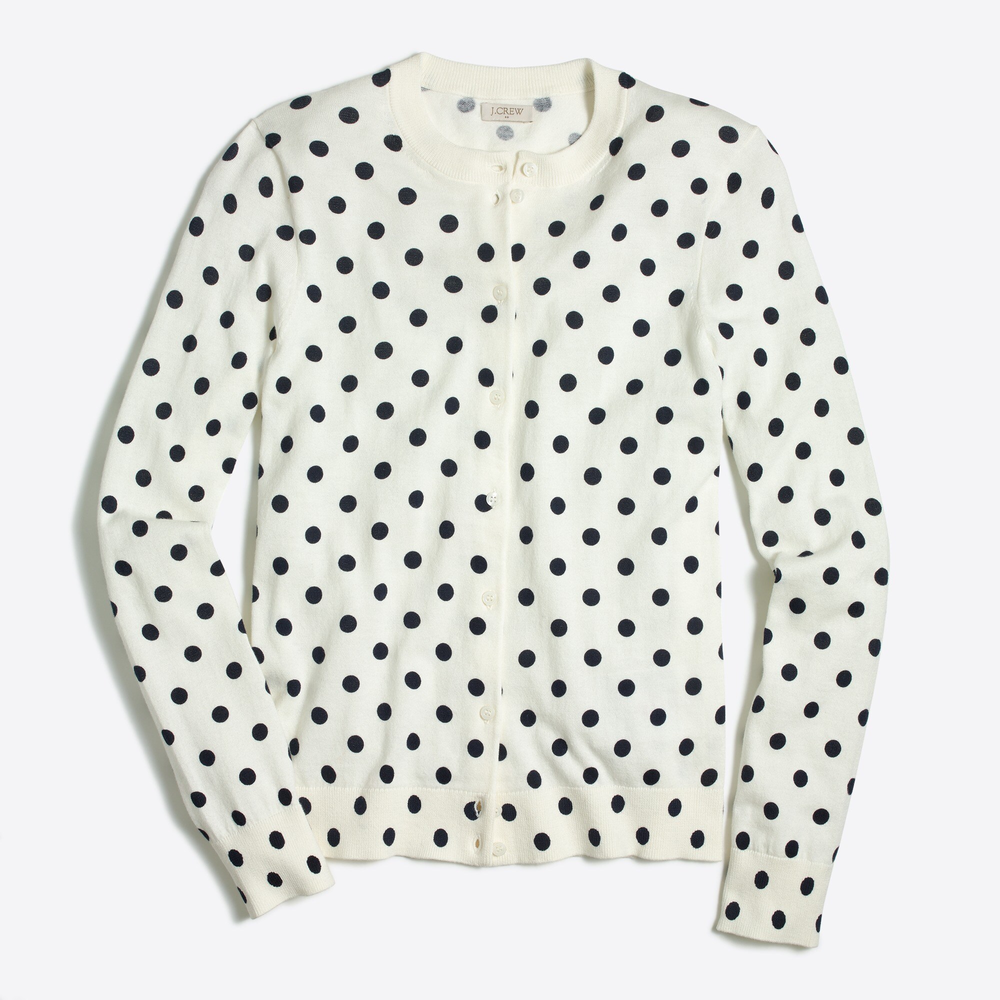polka-dot caryn cardigan sweater for women