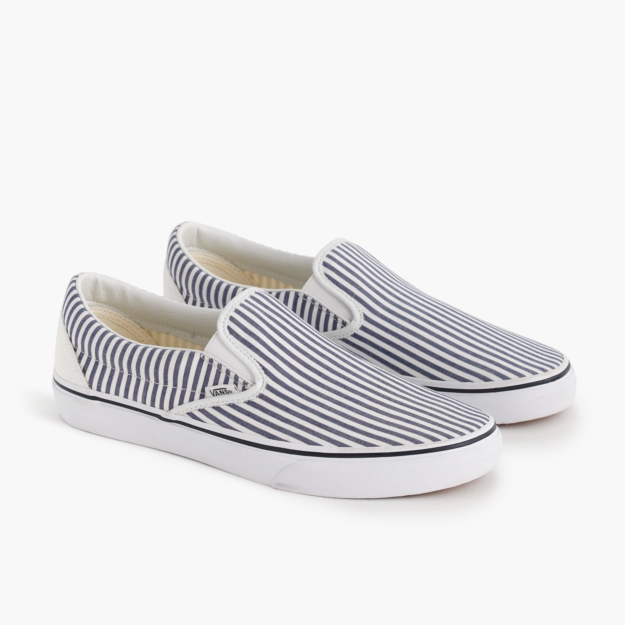 Vans® for J.Crew slip-on sneakers in seersucker stripe