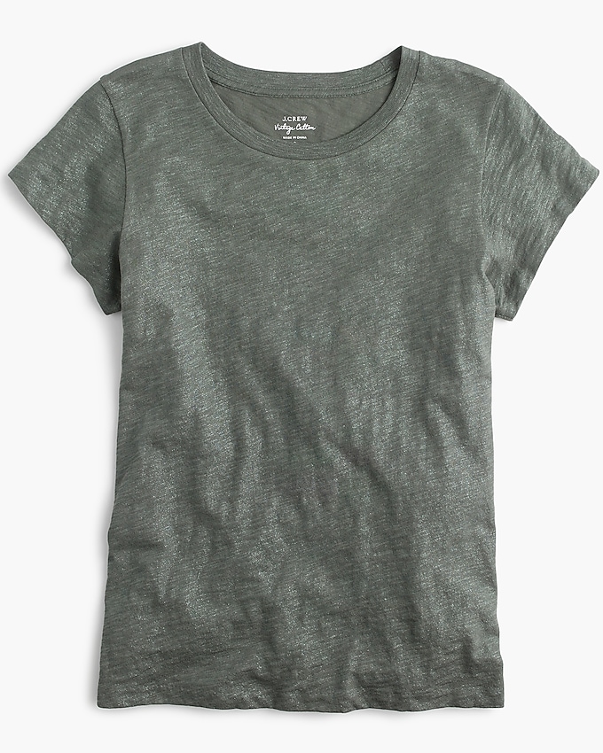 j.crew: new vintage cotton t-shirt for women, right side, view zoomed