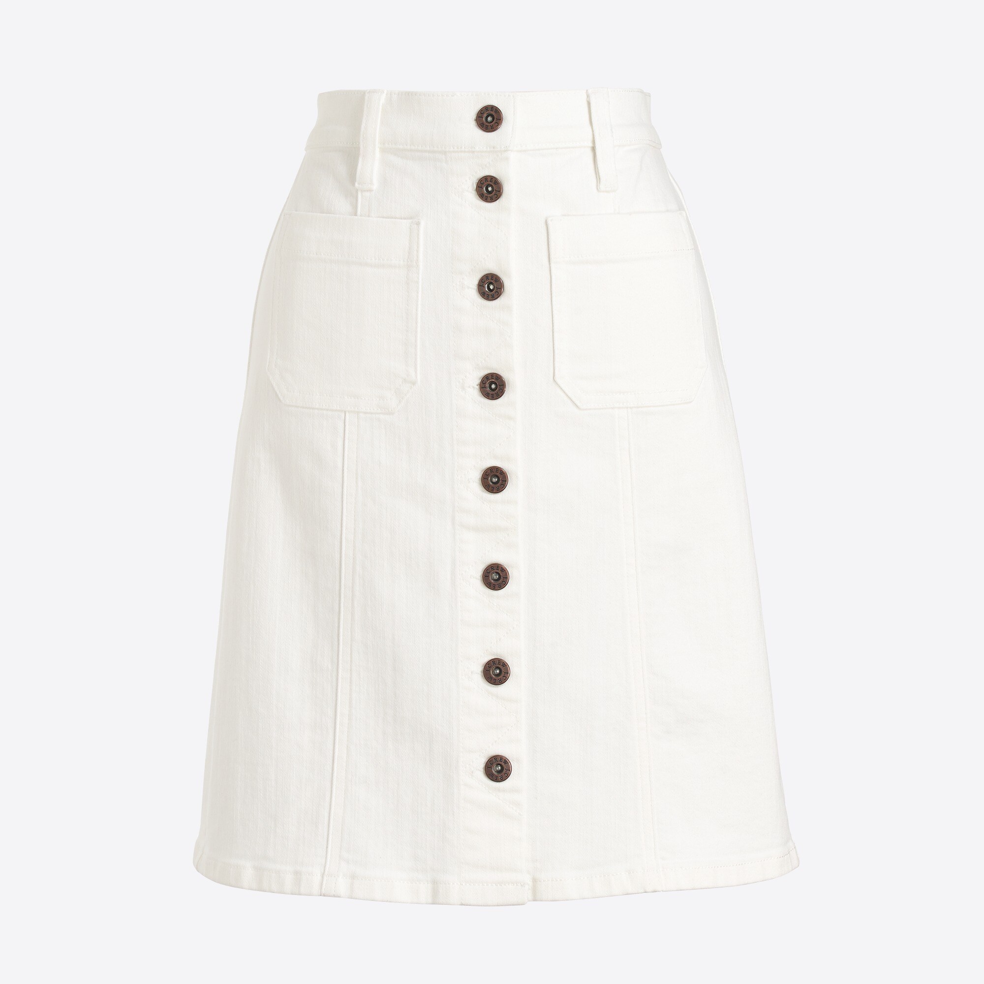 White denim skirt