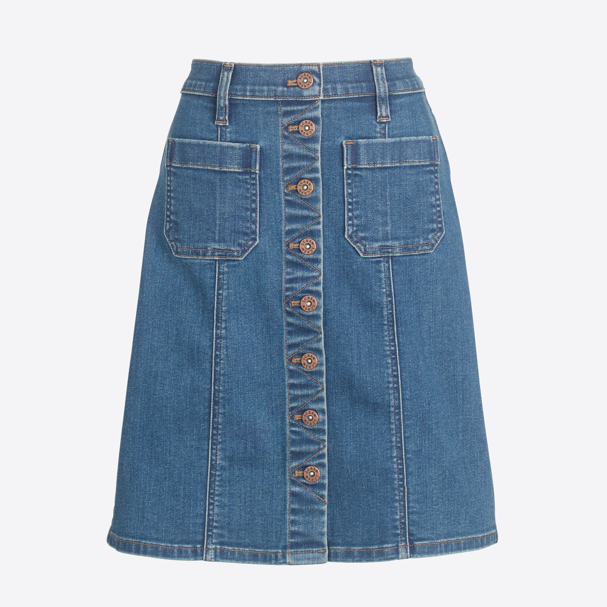 Foxy wash denim skirt