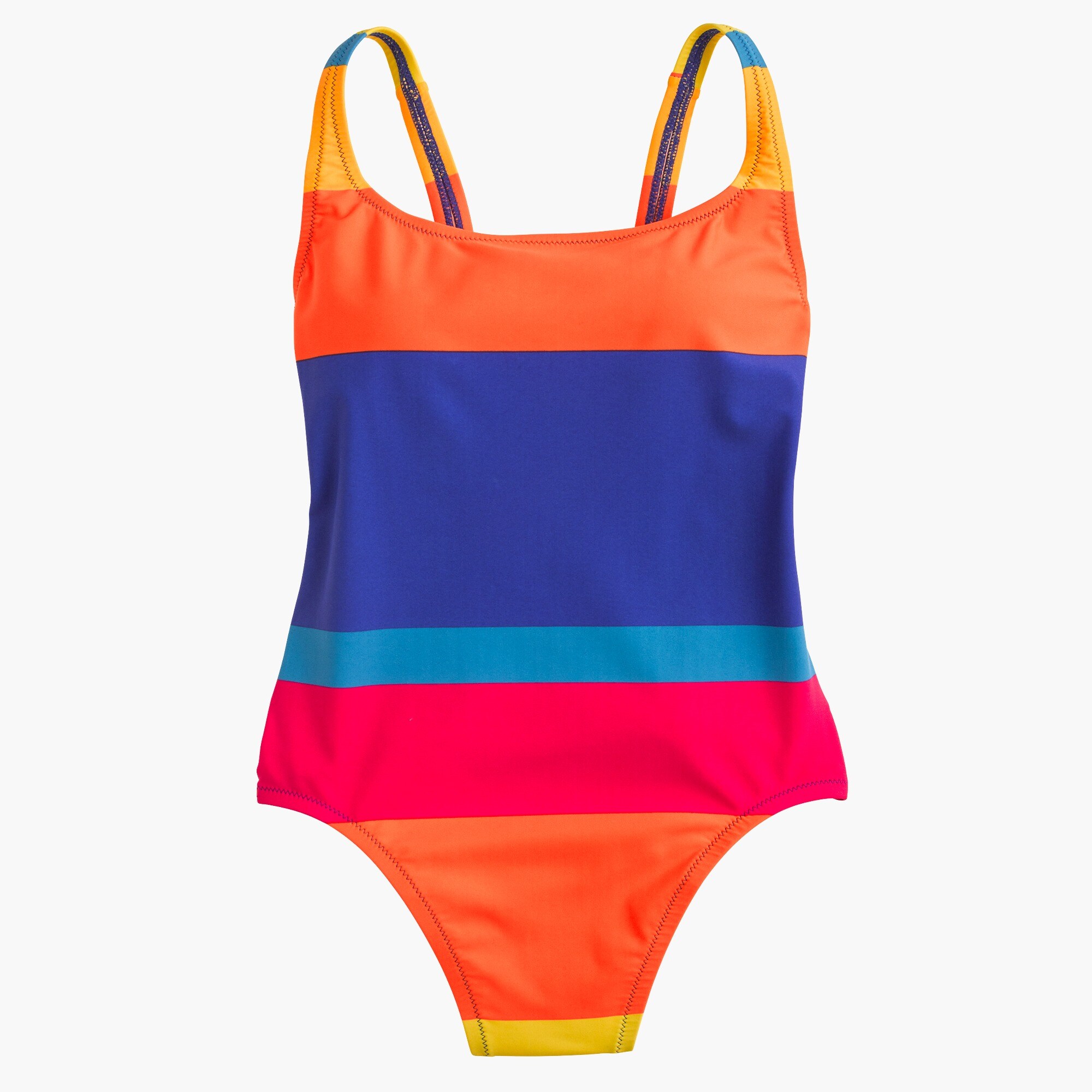 J.Crew Scoopback Onepiece Swimsuit In Tropical Stripe