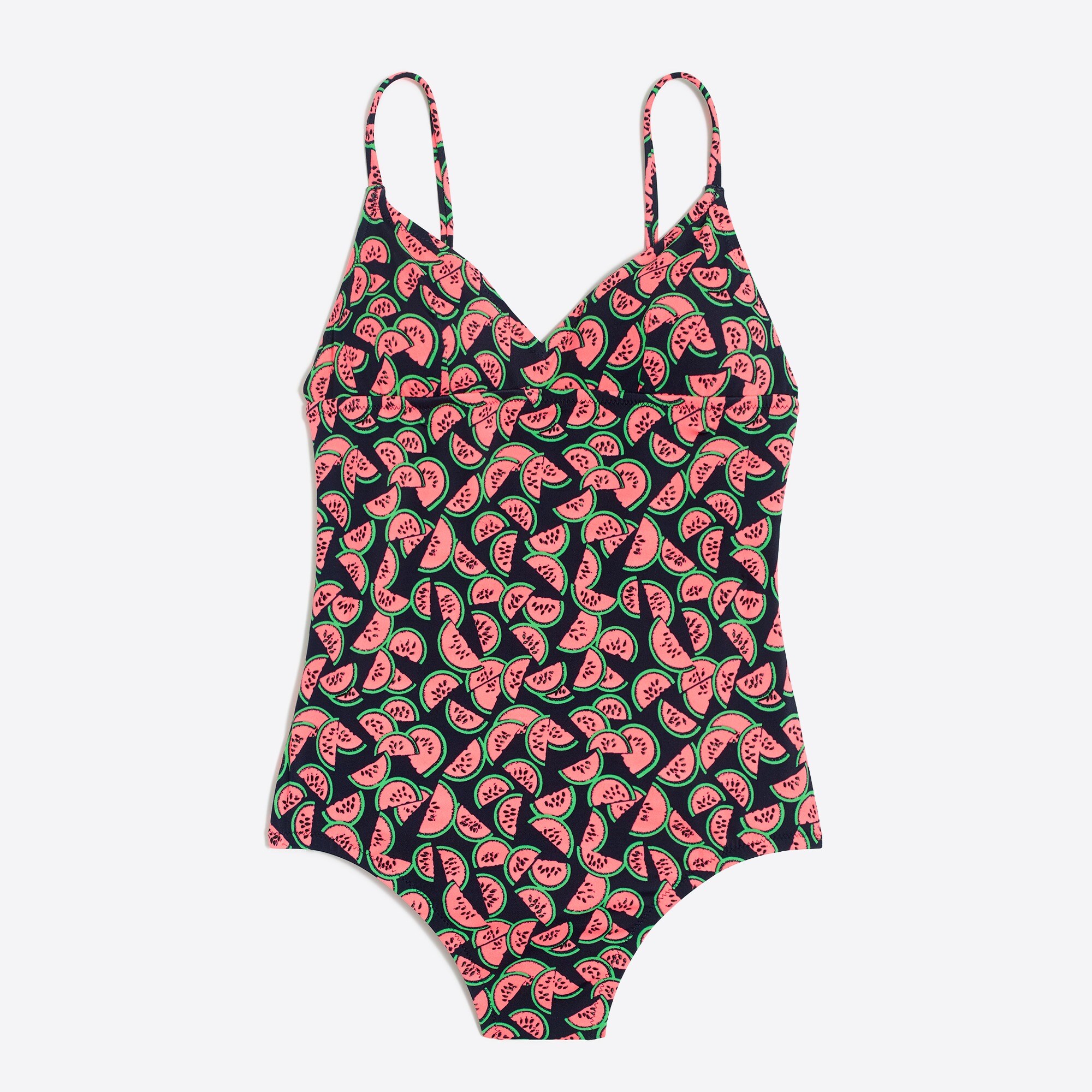 one-piece swimsuit in watermelon slice print for women