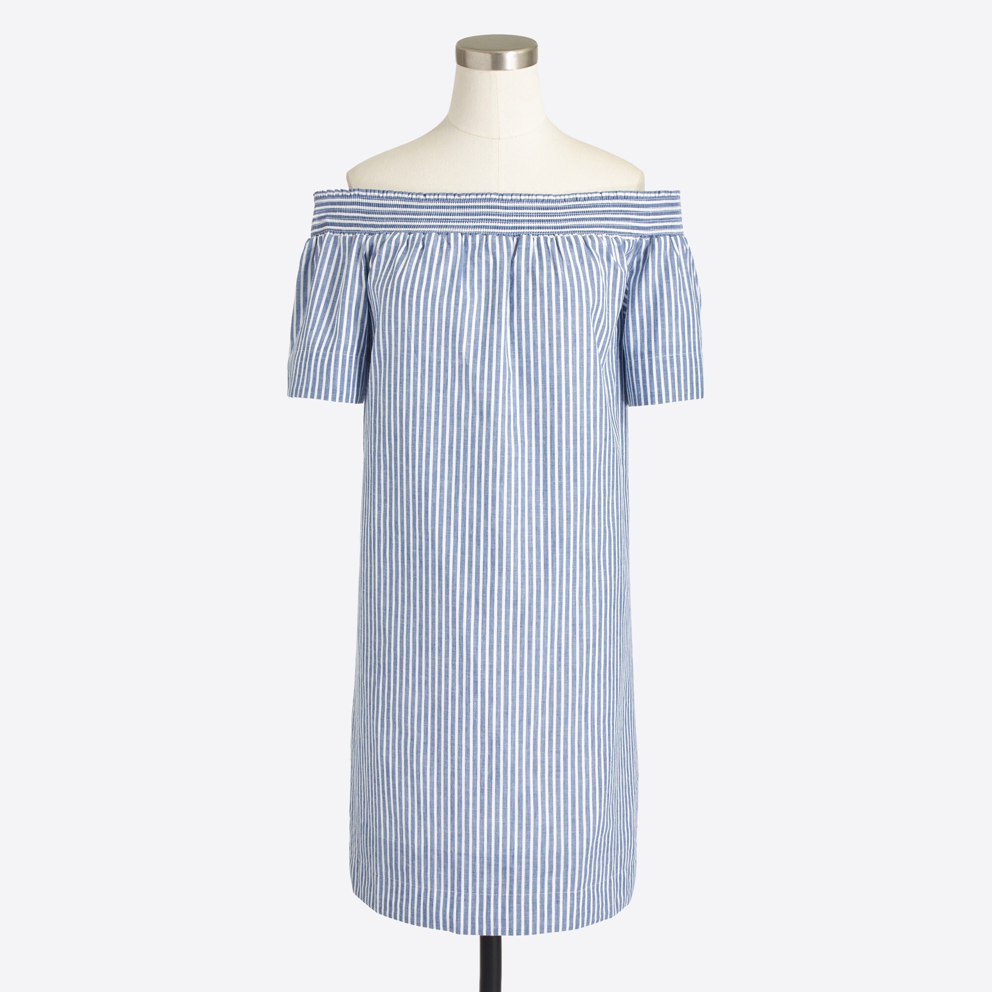 striped off-the-shoulder dress for women