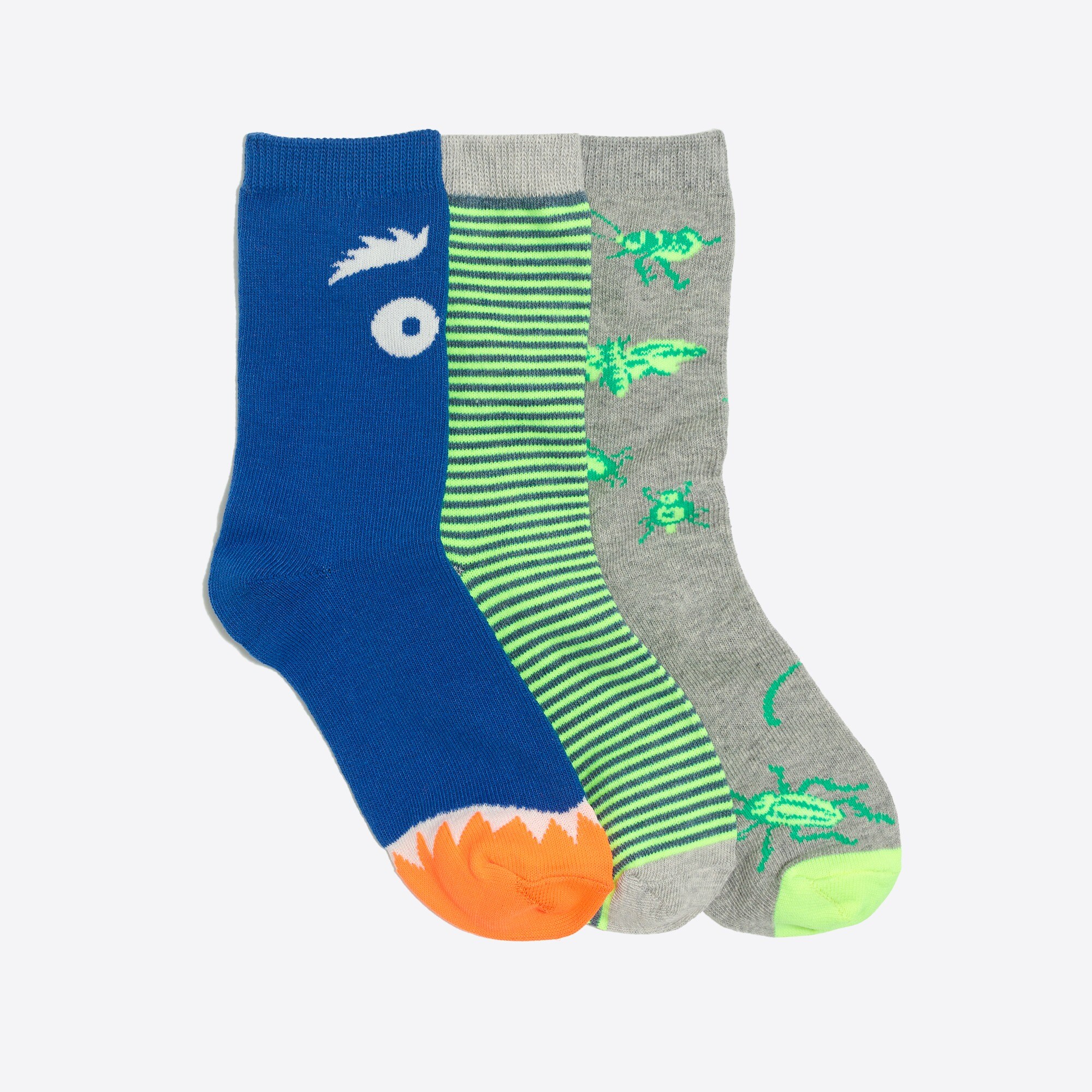 Boys' critter stripe trouser socks three-pack