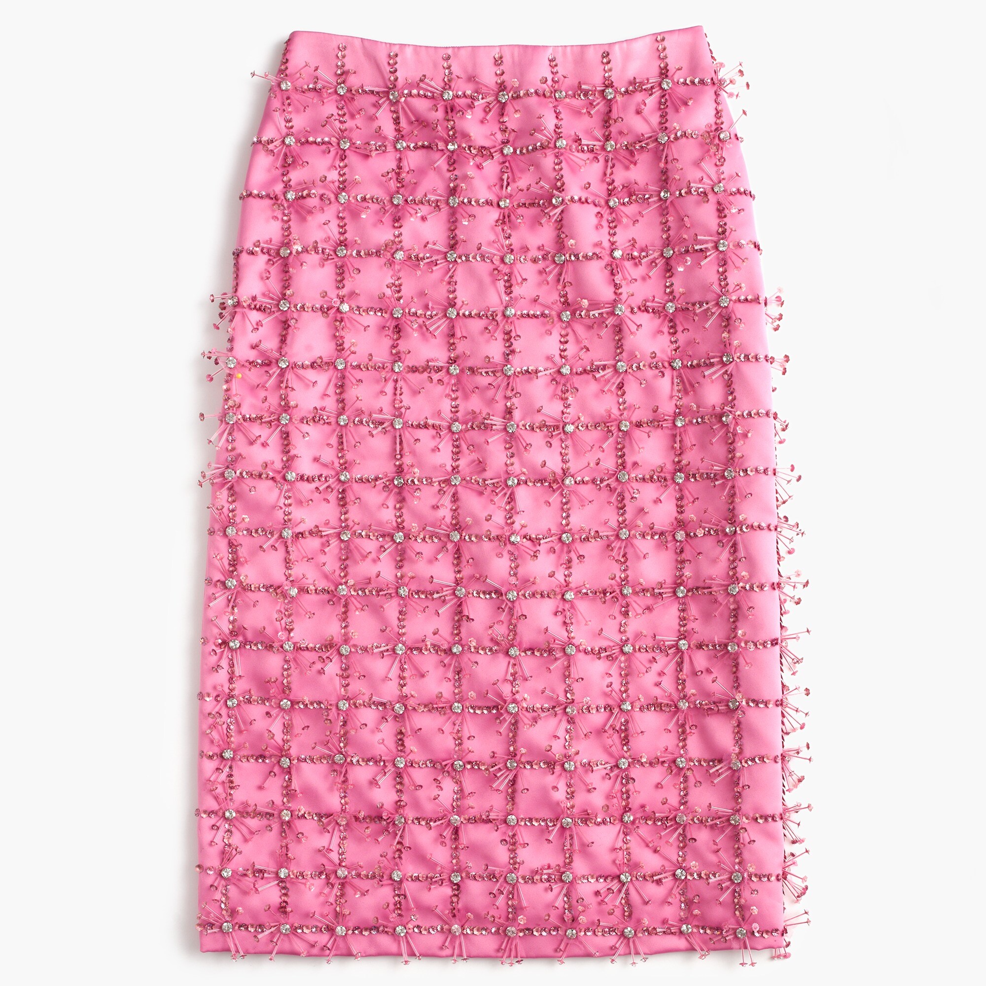 Collection embellished satin skirt