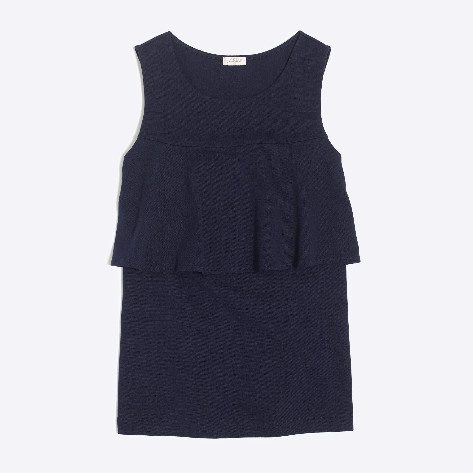 ruffle piqué tank top for women