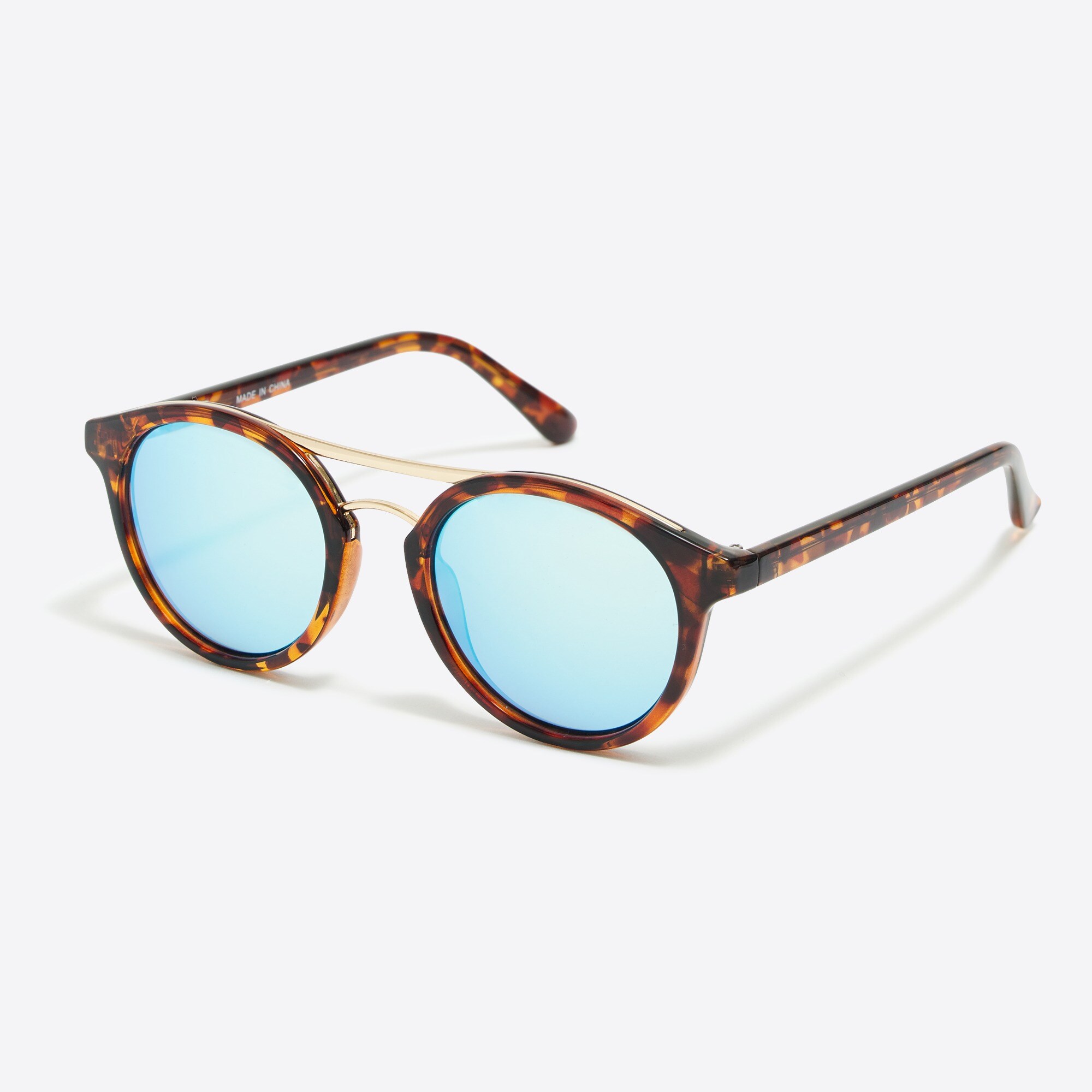 Round sunglasses with metal top bar