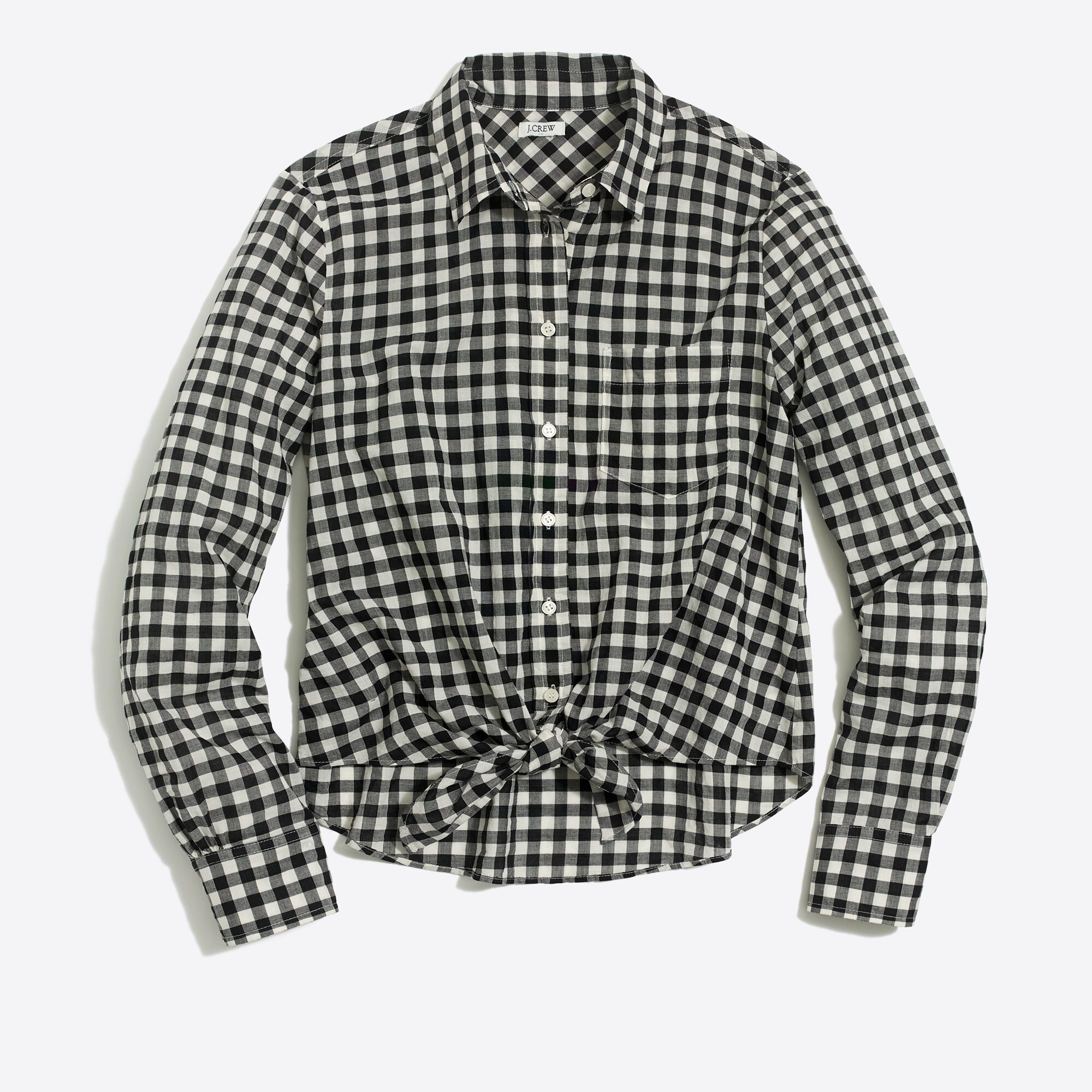 printed tie-waist shirt for women
