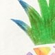 Colorful pineapple collector tee IVORY colorful pineapple collector tee for women
