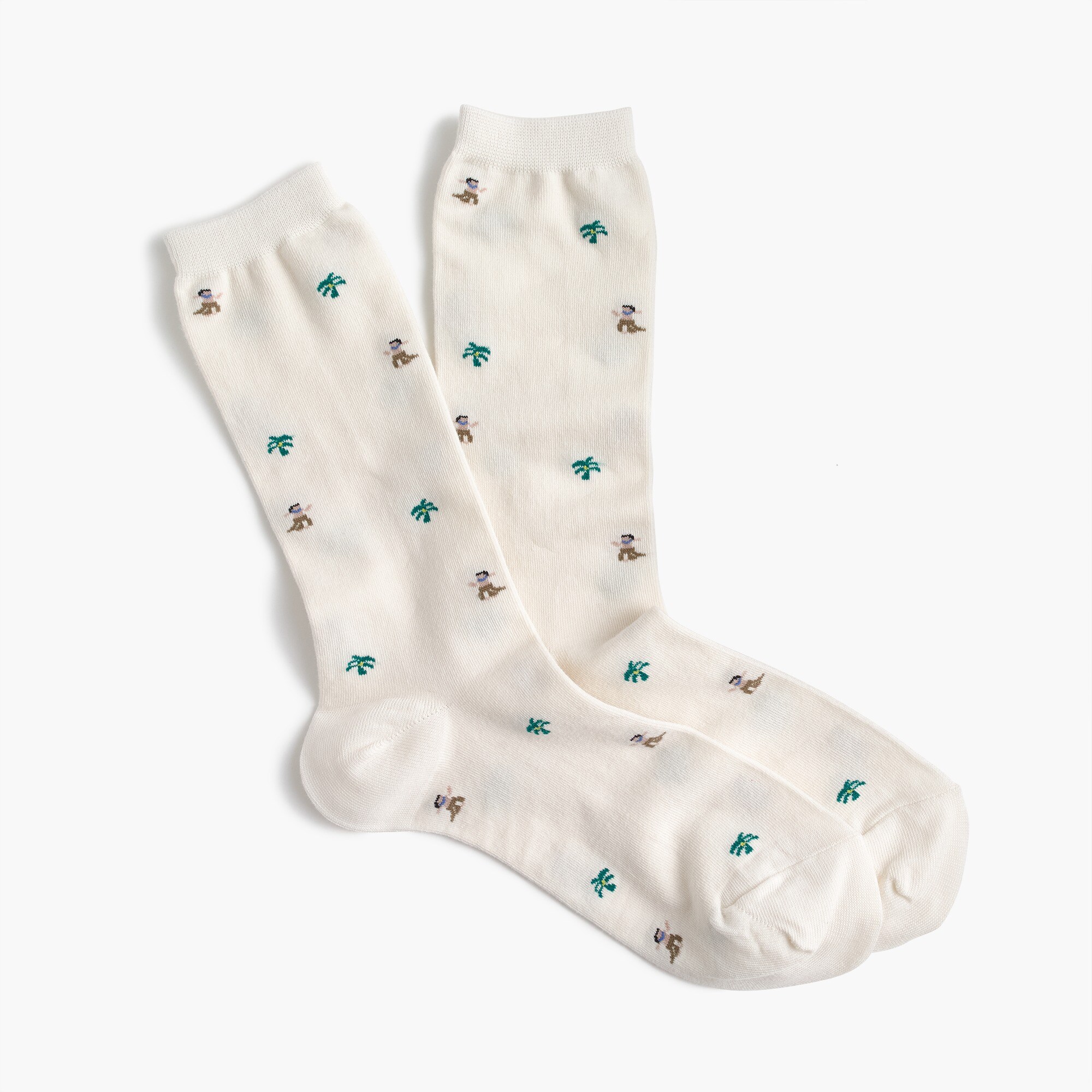 Trouser sock in hula print Women socks & tights J.Crew