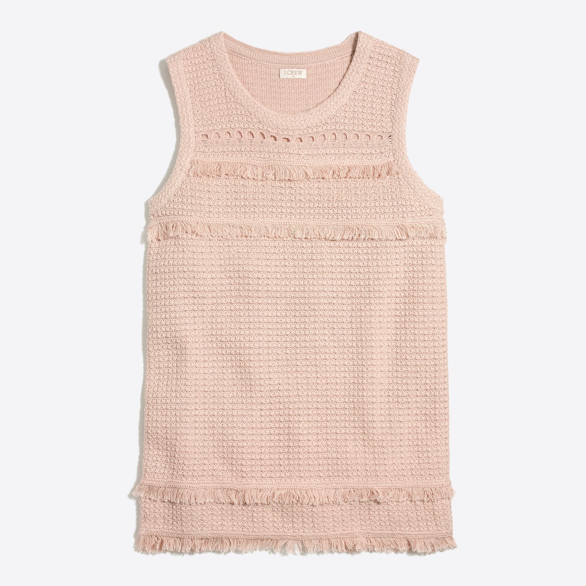 fringe sweater-tank for women