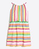 Girls' two-tier candy stripe dress