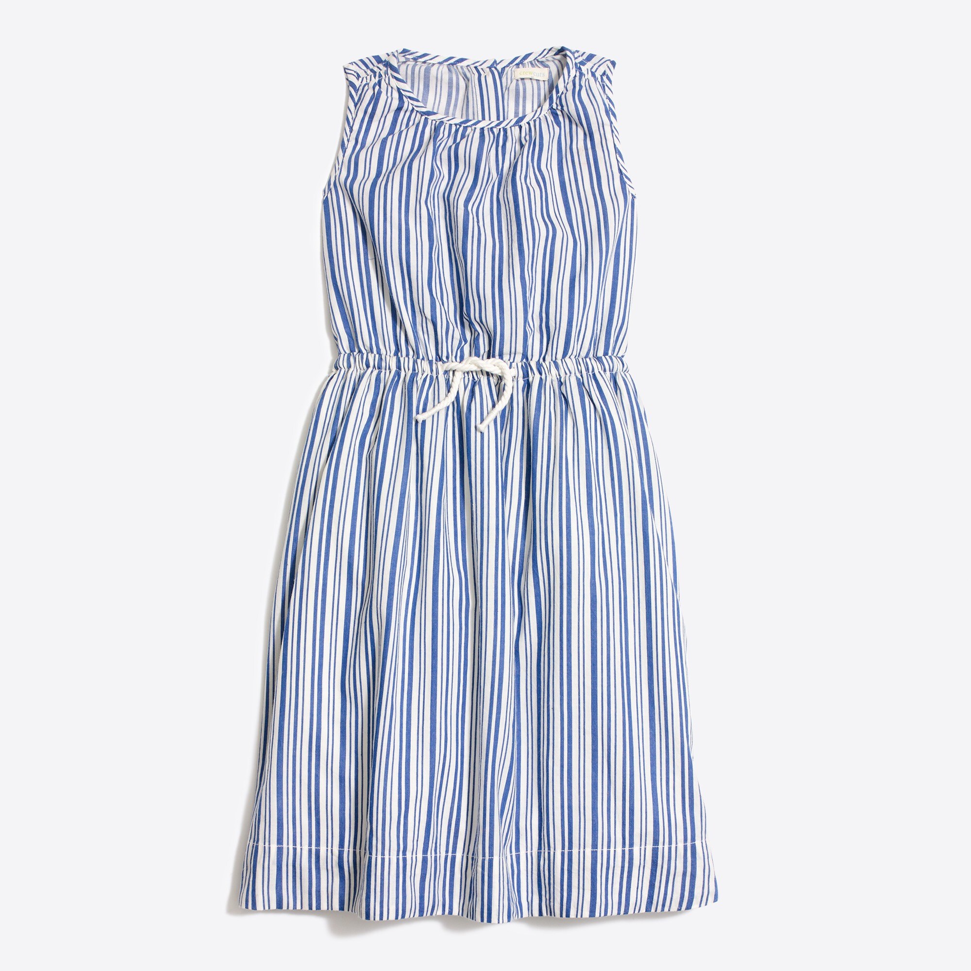 Girls' striped button-back dress