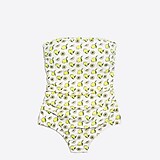 Bandeau one-piece swimsuit in lemon print