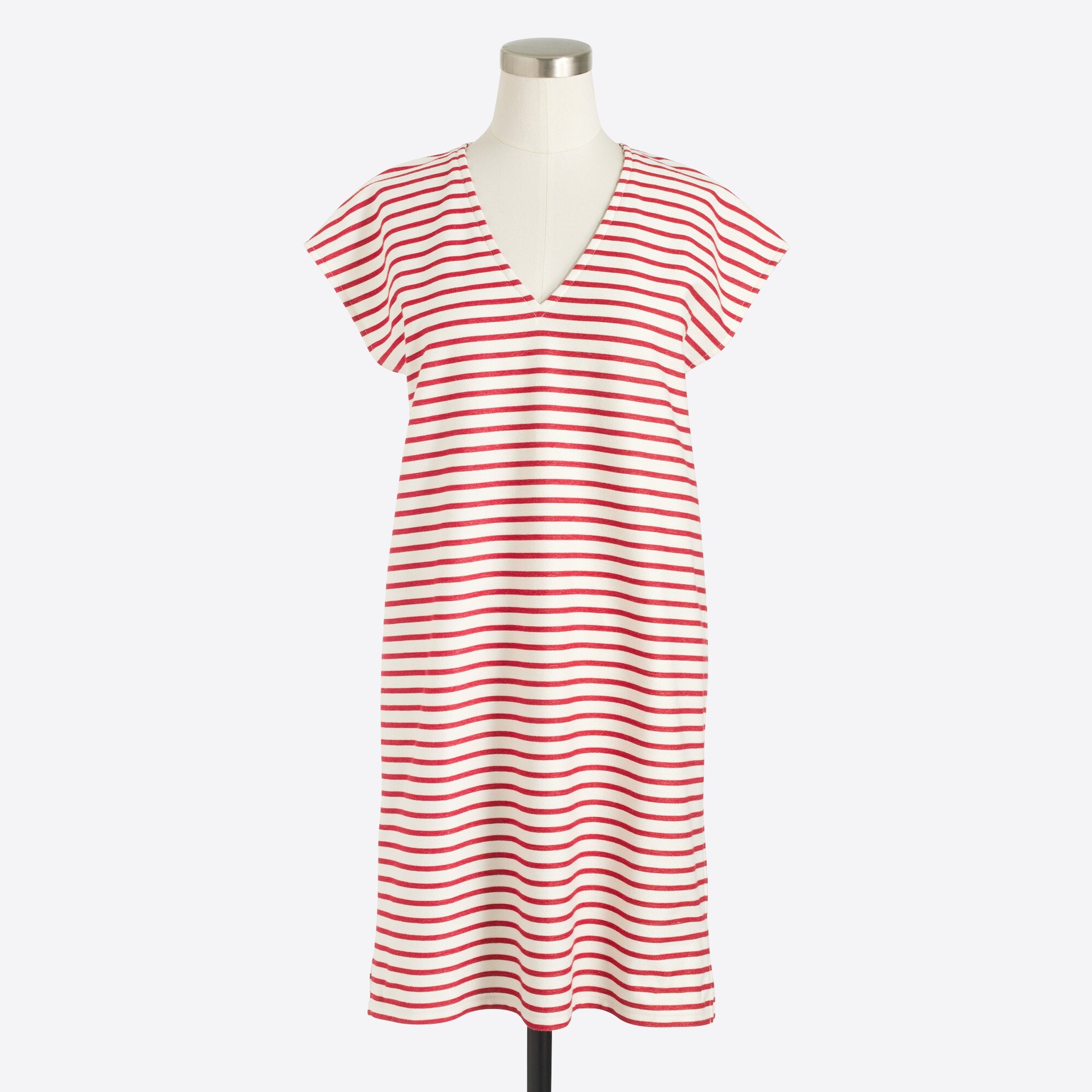Factory Striped V neck Dress For Women