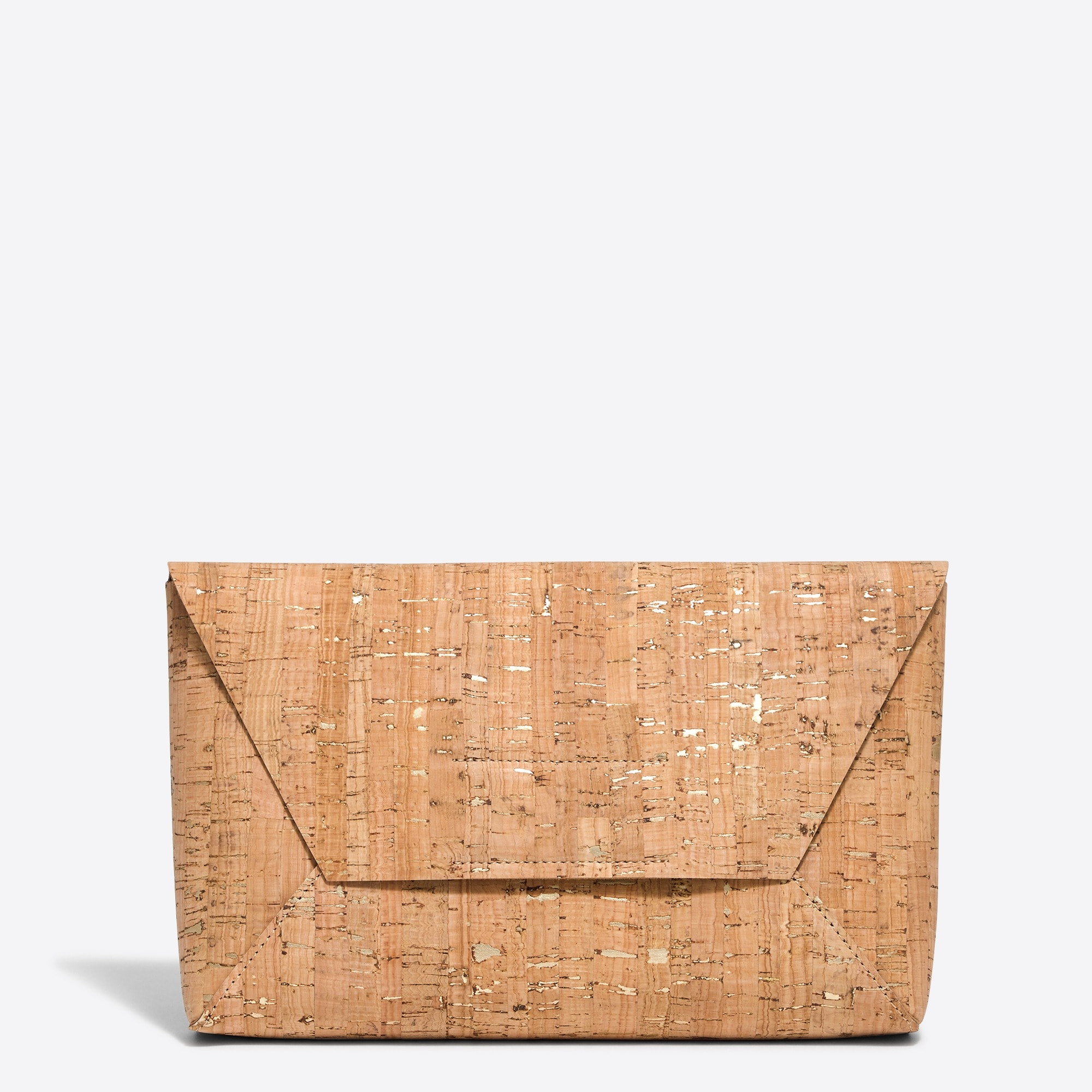 Cork envelope clutch